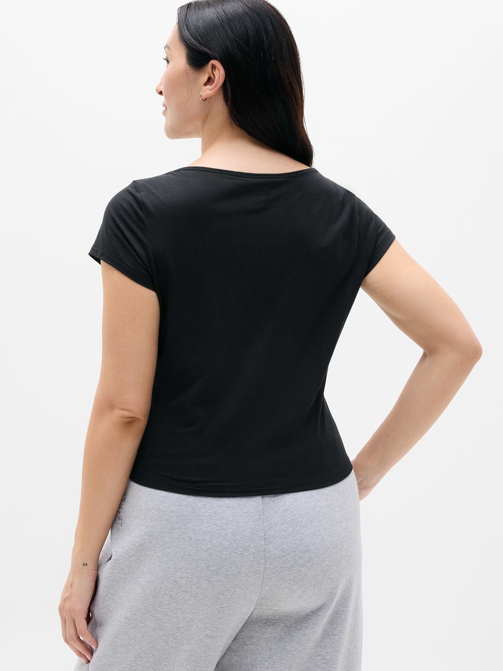 Foundation Cap Sleeve Tee - Black