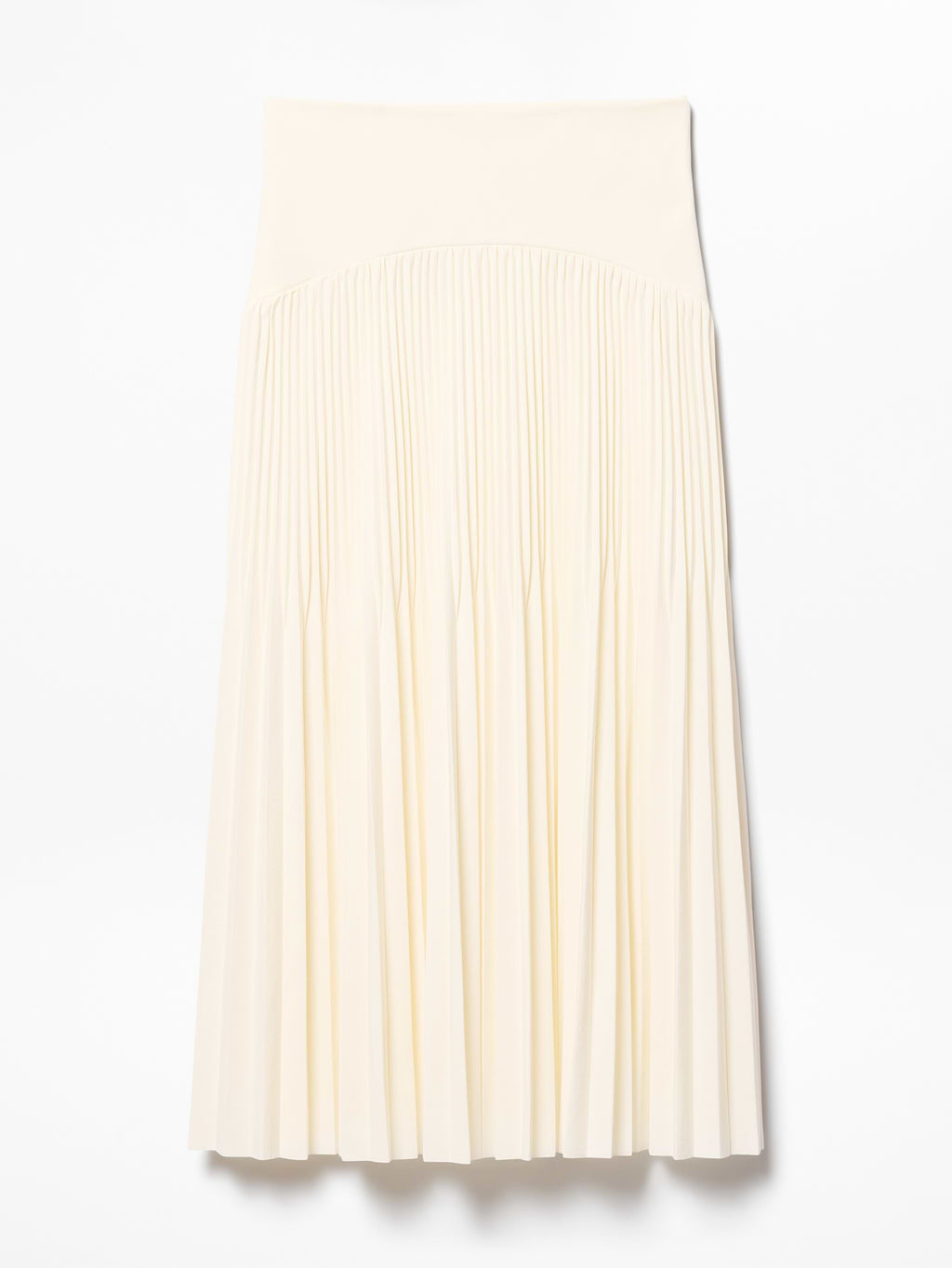 Featherweight Plissé Midi Skirt - Pearl