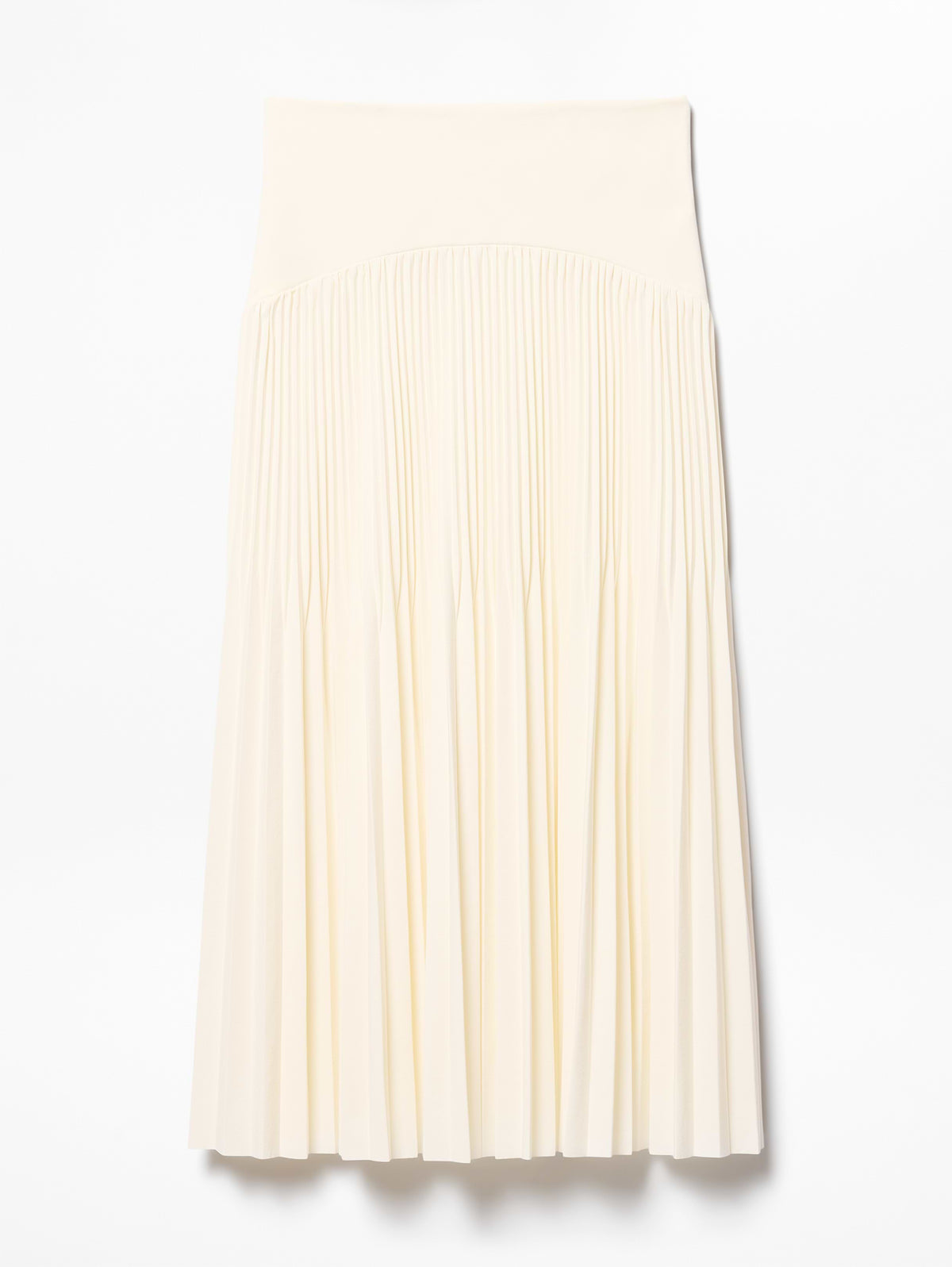 Featherweight Plissé Midi Skirt - Pearl