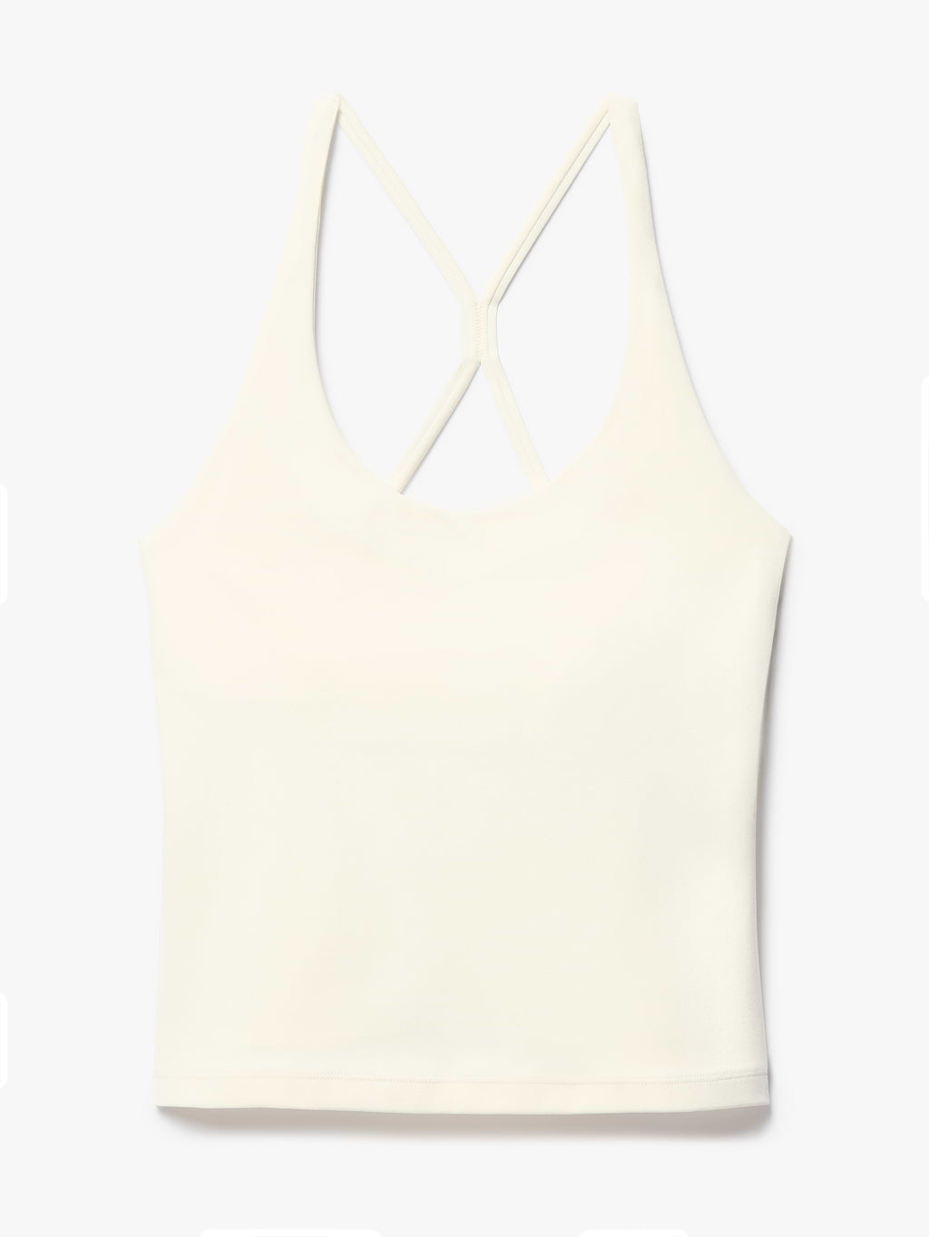 Transcend Crossback Built-In Bra Tank - Pearl