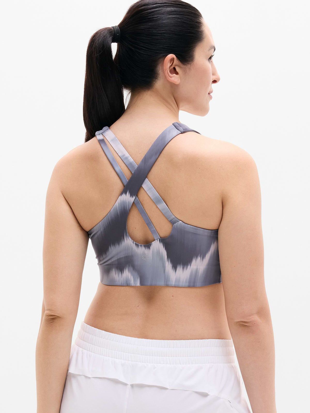 Circuit Train Sports Bra A-C - Motion Abstract Grey