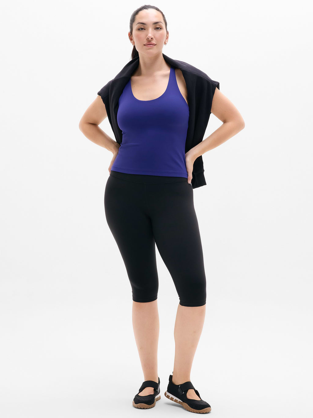 Transcend Crossback Built-In Bra Tank - Mystic
