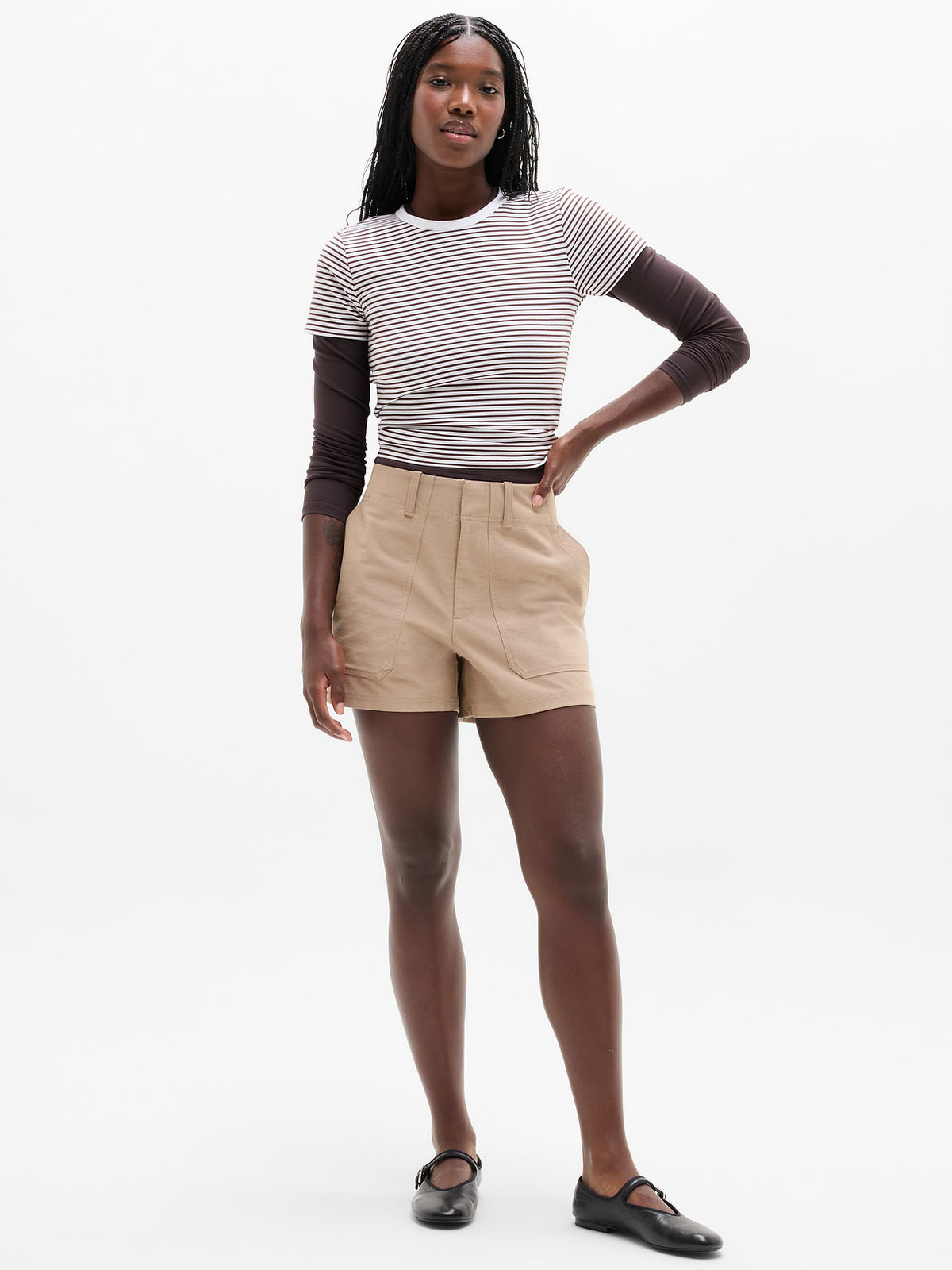 Skyline High Rise Tailored 4" Short - Savanna
