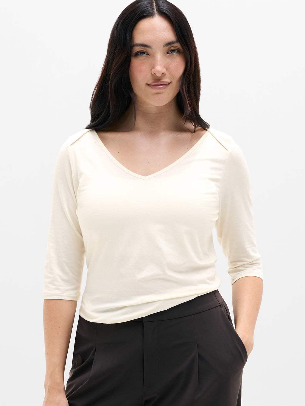 Foundation Midi Sleeve Tee - Pearl