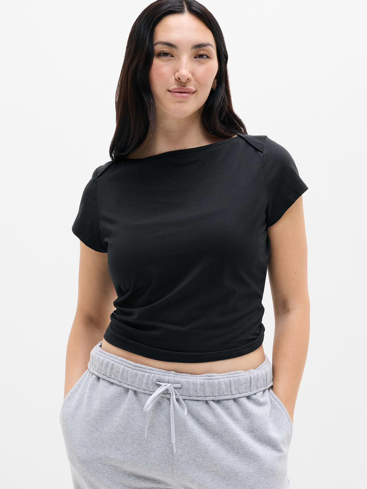 Foundation Cap Sleeve Tee - Black