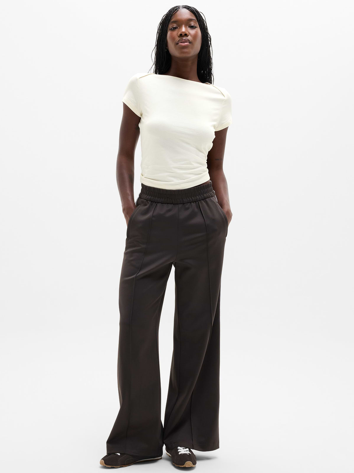 Foundation Cap Sleeve Tee - Pearl
