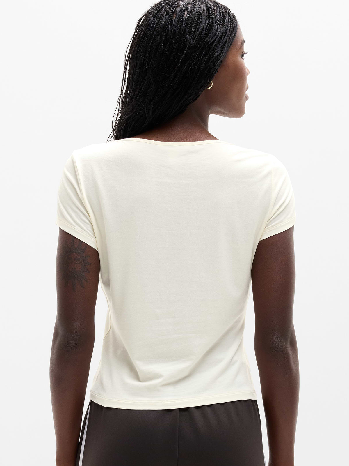 Foundation Cap Sleeve Tee - Pearl