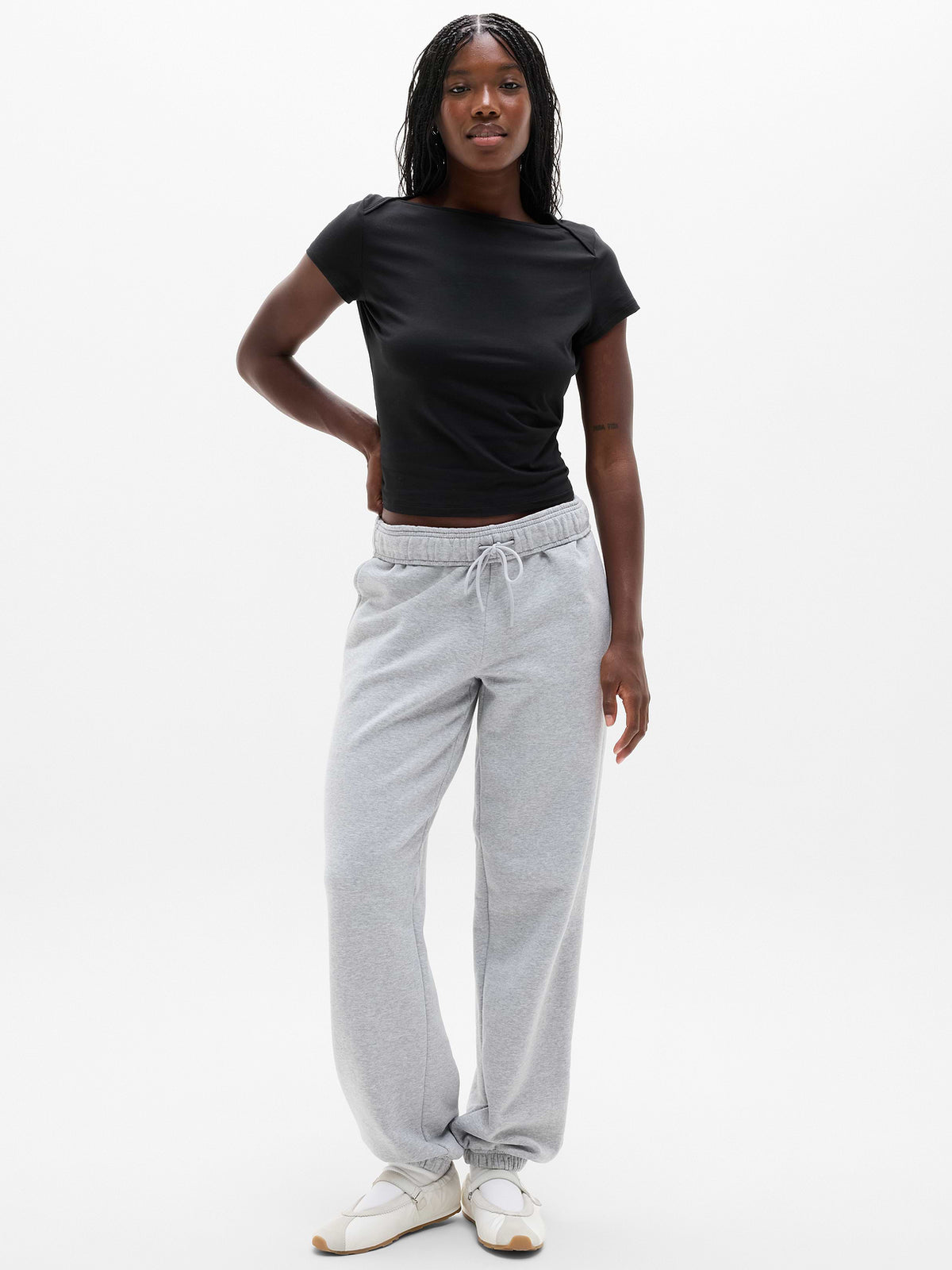 Foundation Cap Sleeve Tee - Black