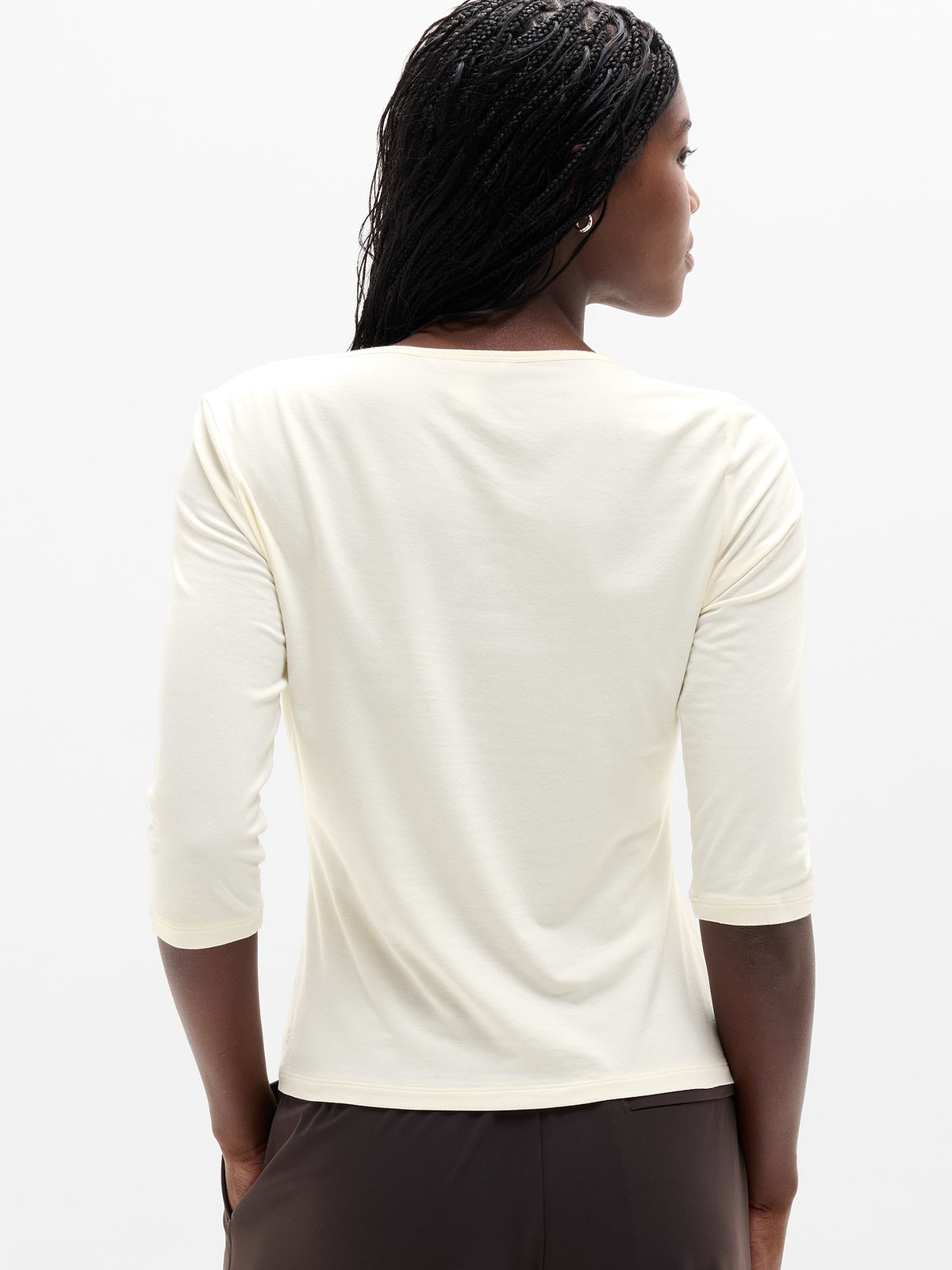 Foundation Midi Sleeve Tee - Pearl