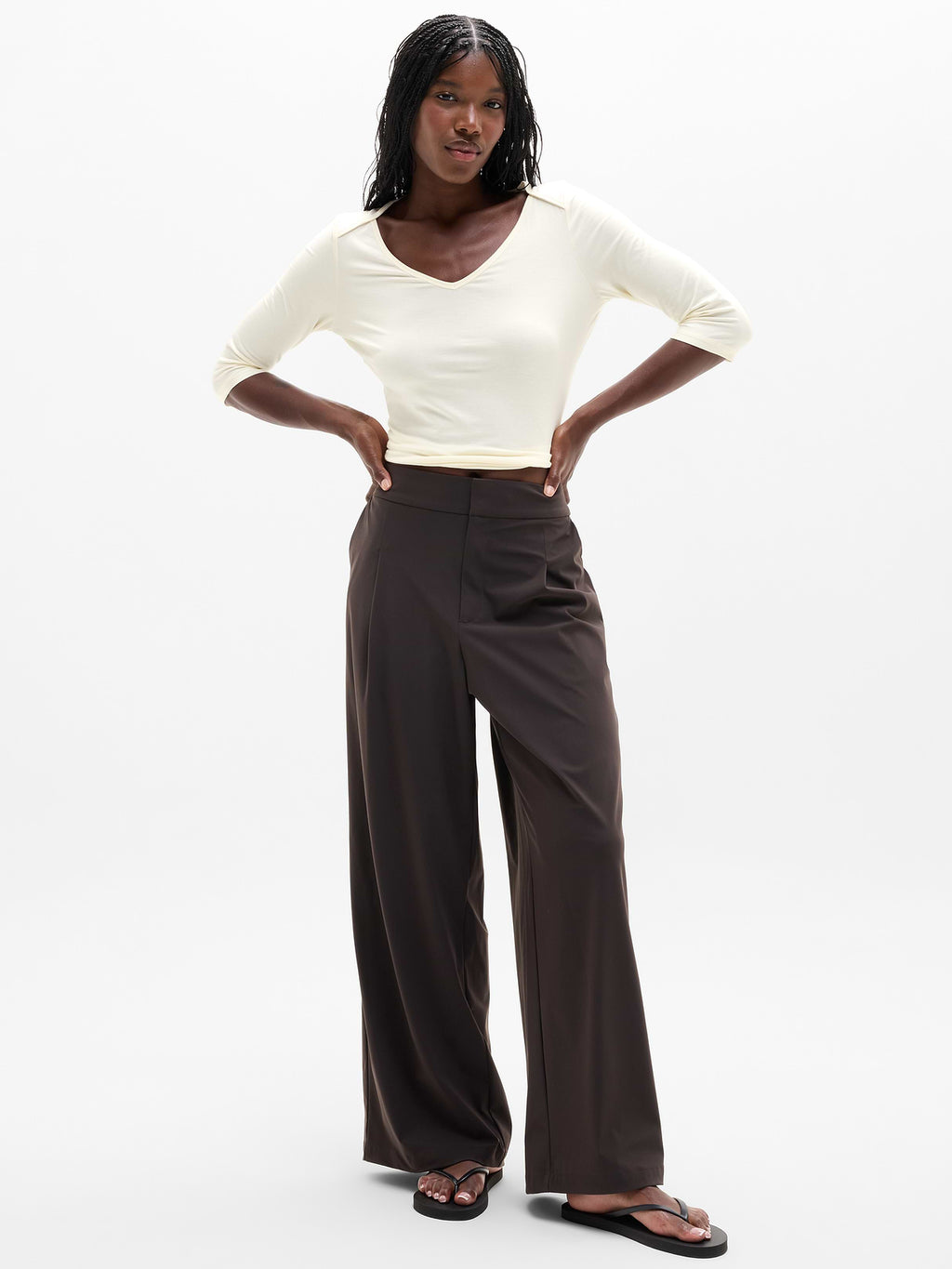 Foundation Midi Sleeve Tee - Pearl