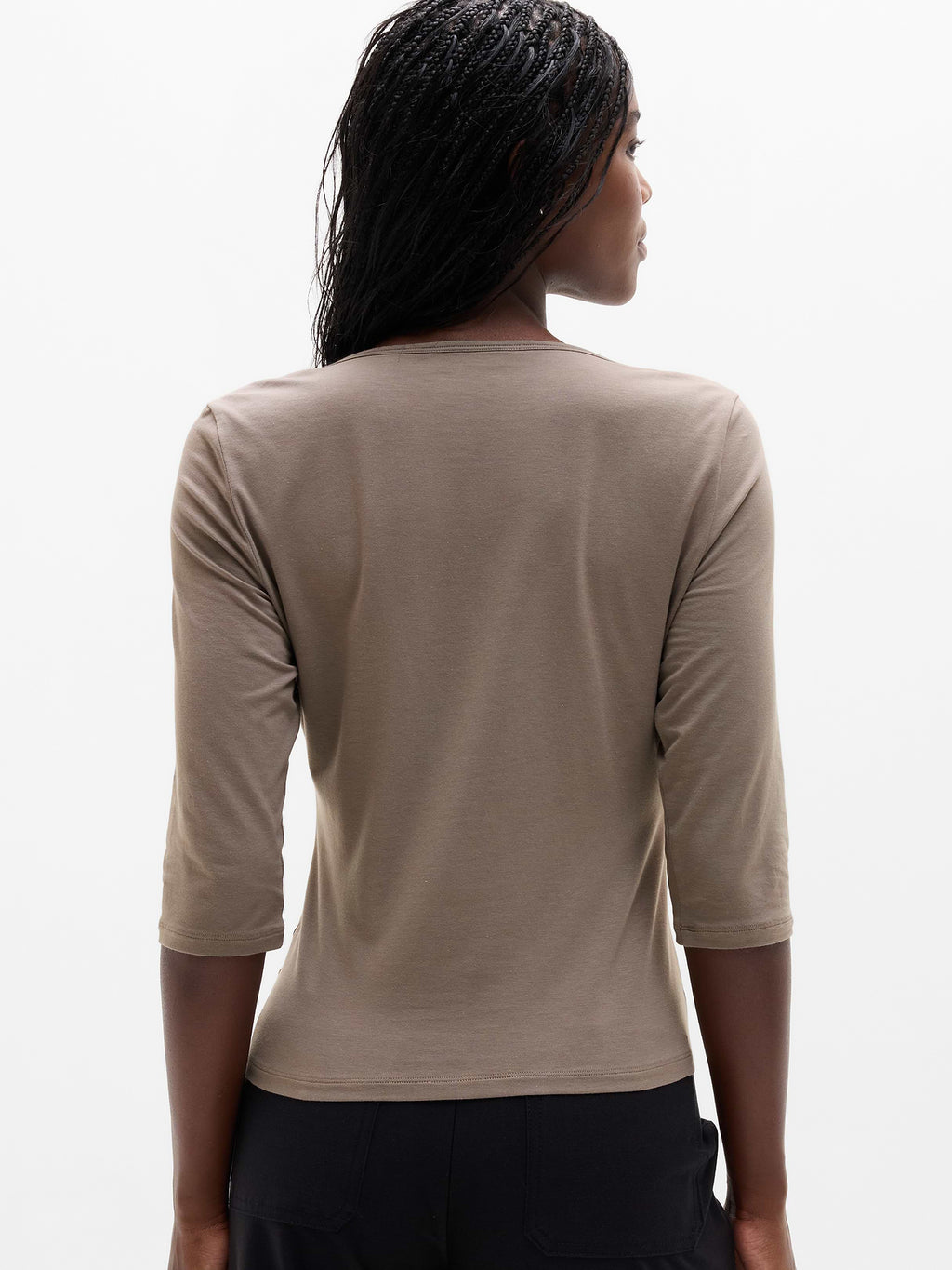Foundation Midi Sleeve Tee - Umber