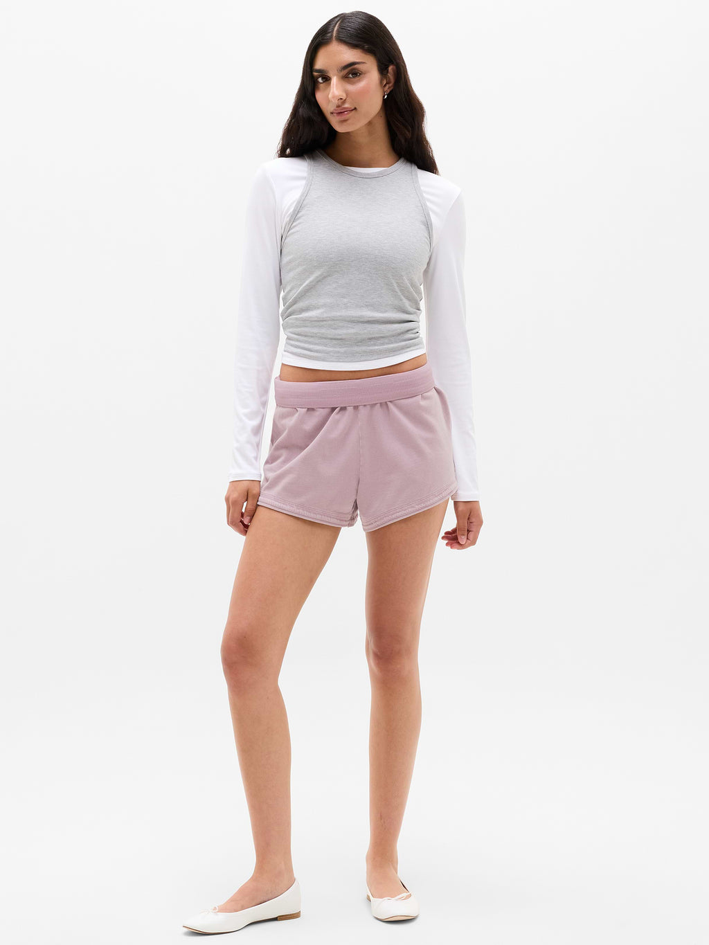 Airy Cotton Terry Shortie - Blush