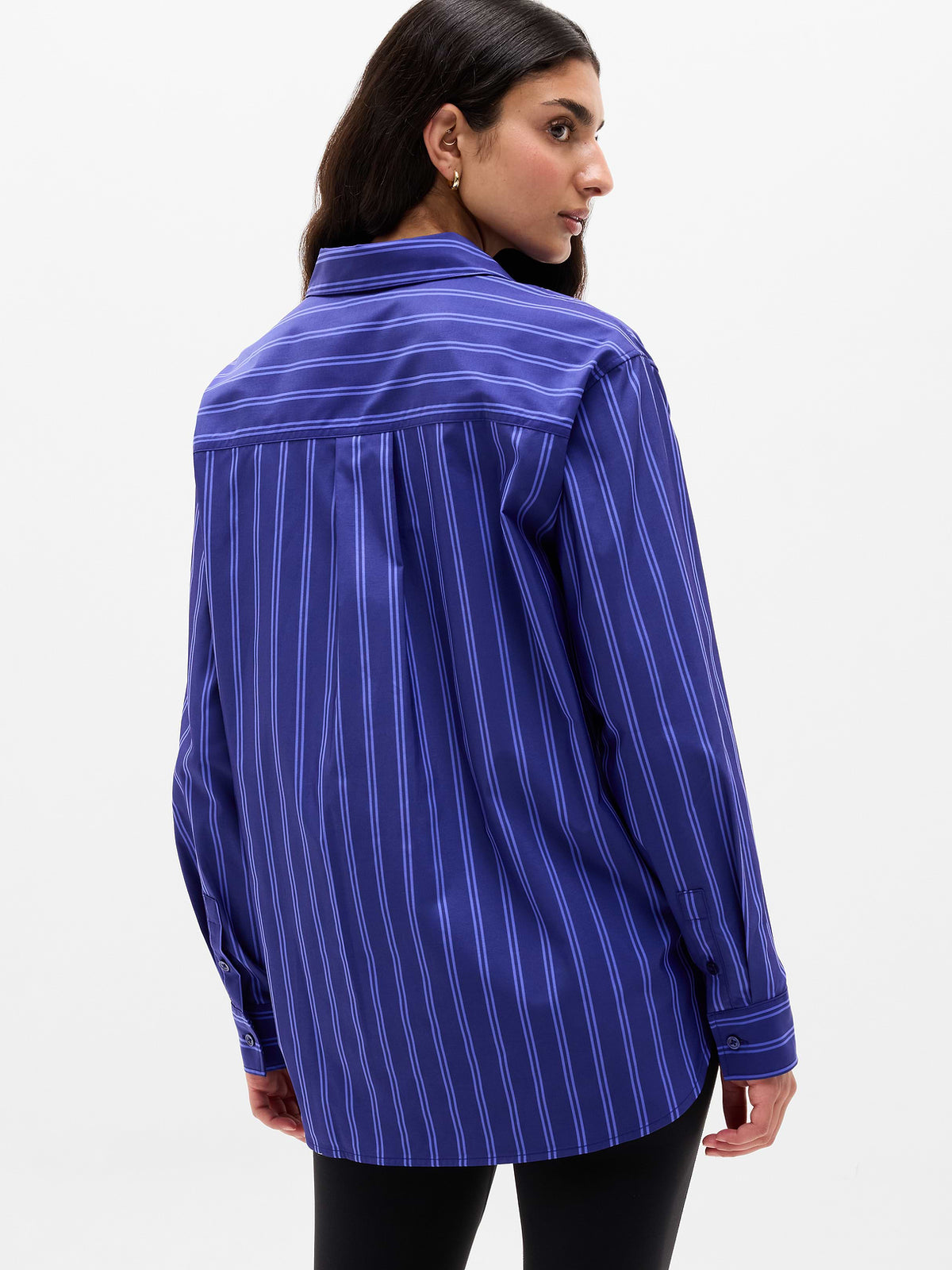 Midday Relaxed Poplin Shirt - Mystic/Morning Glory