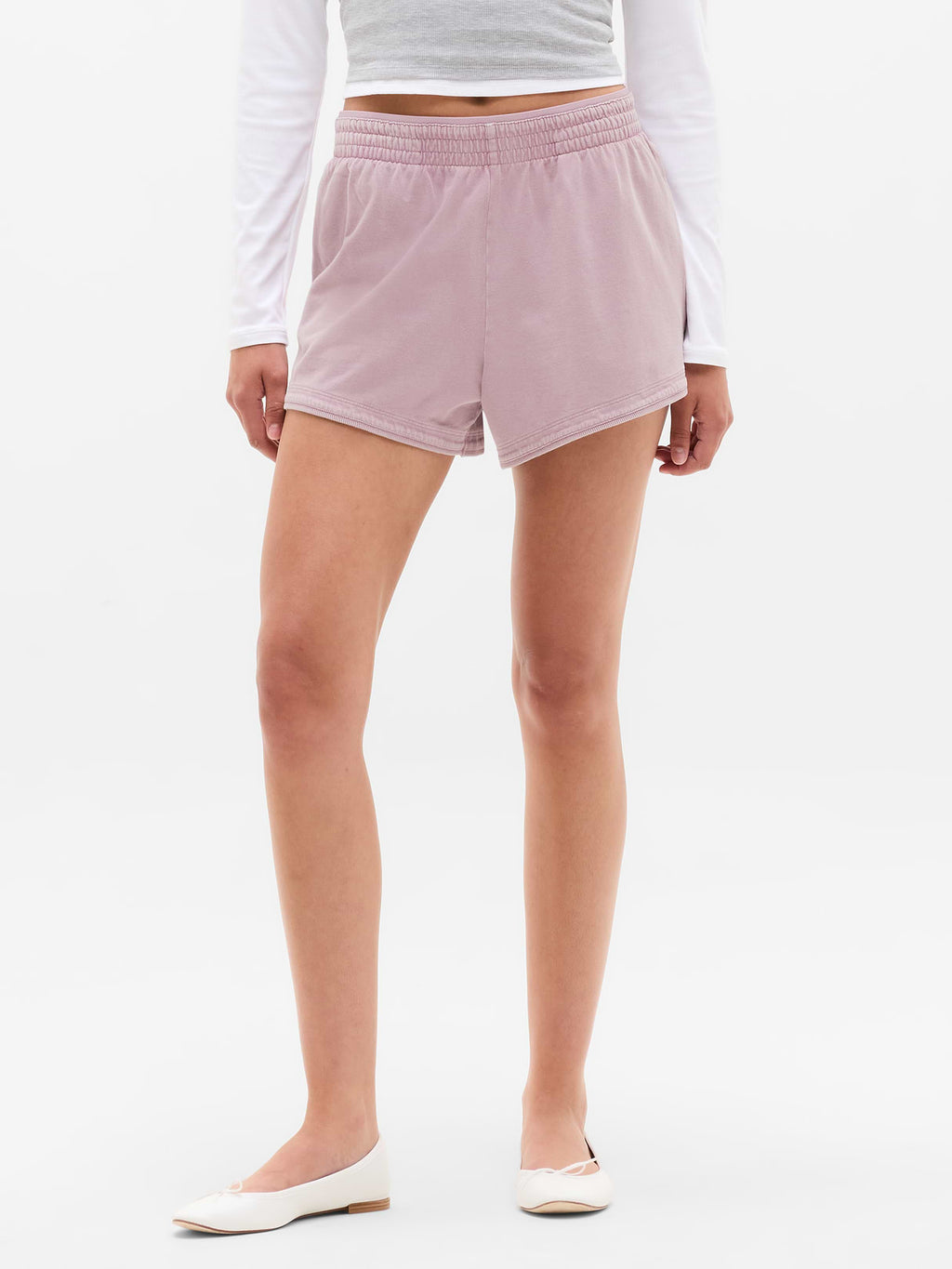 Airy Cotton Terry Shortie - Blush