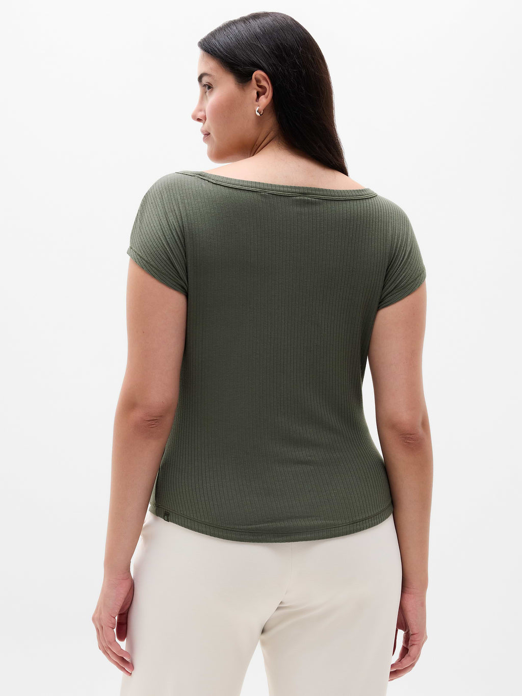 Perfect Rib Boatneck Tee - Jungle