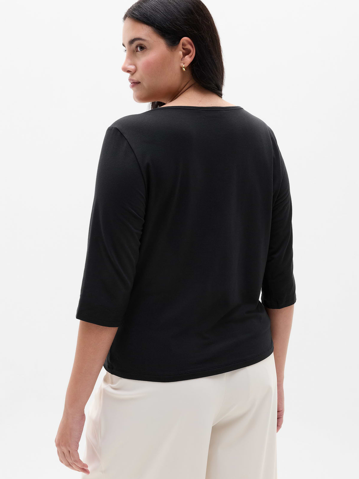 Foundation Midi Sleeve Tee - Black