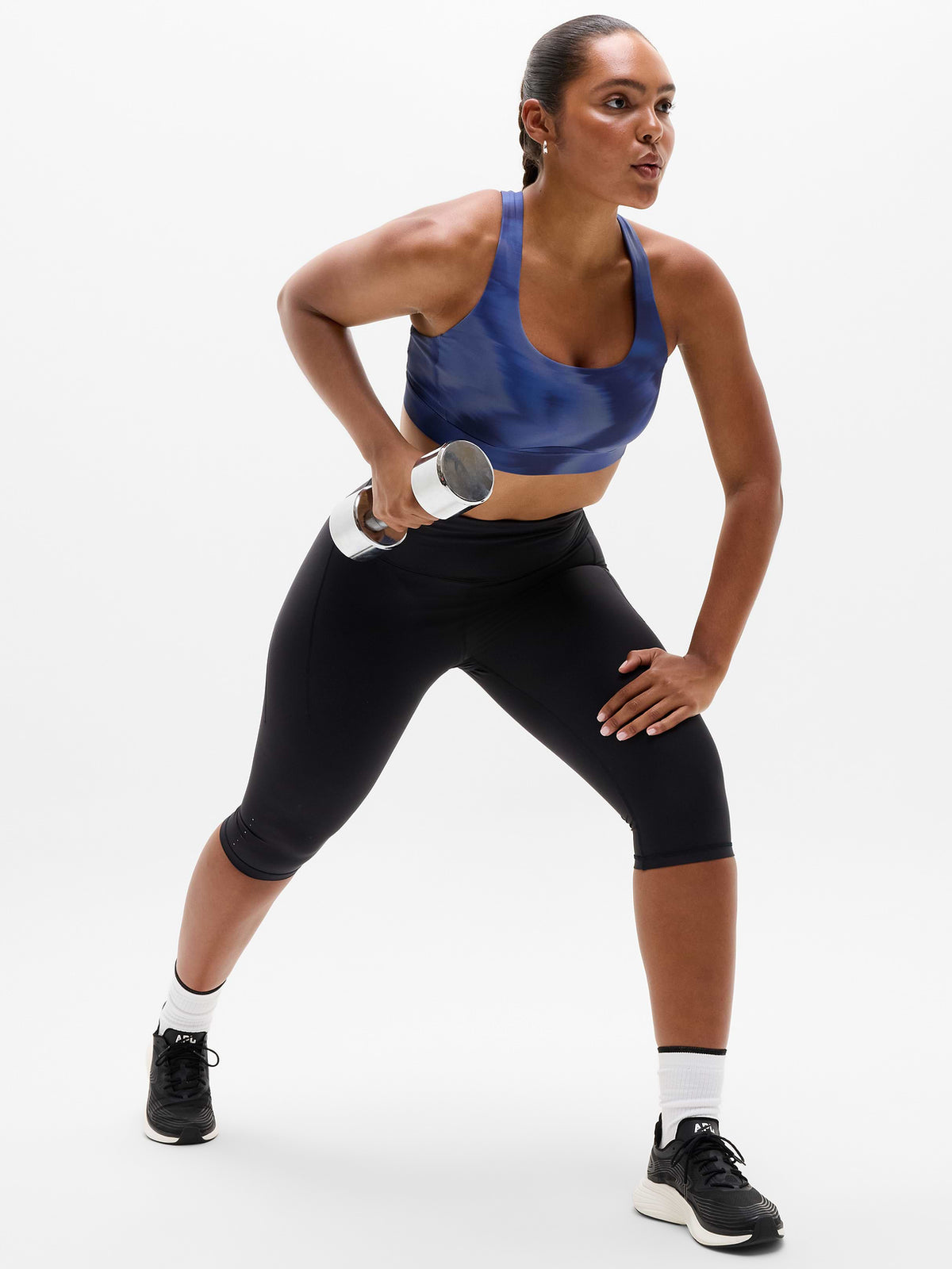 Interval Sports Bra A-C - Motion Abstract Navy