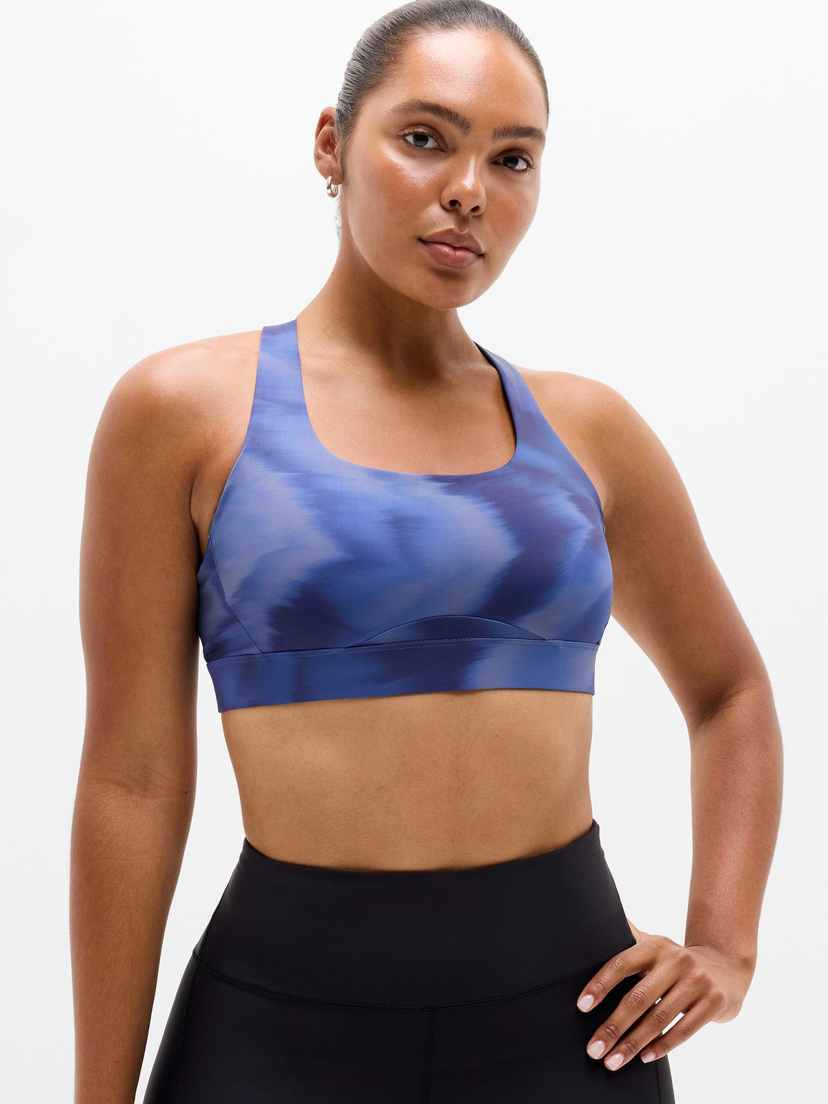 Interval Sports Bra A-C - Motion Abstract Navy