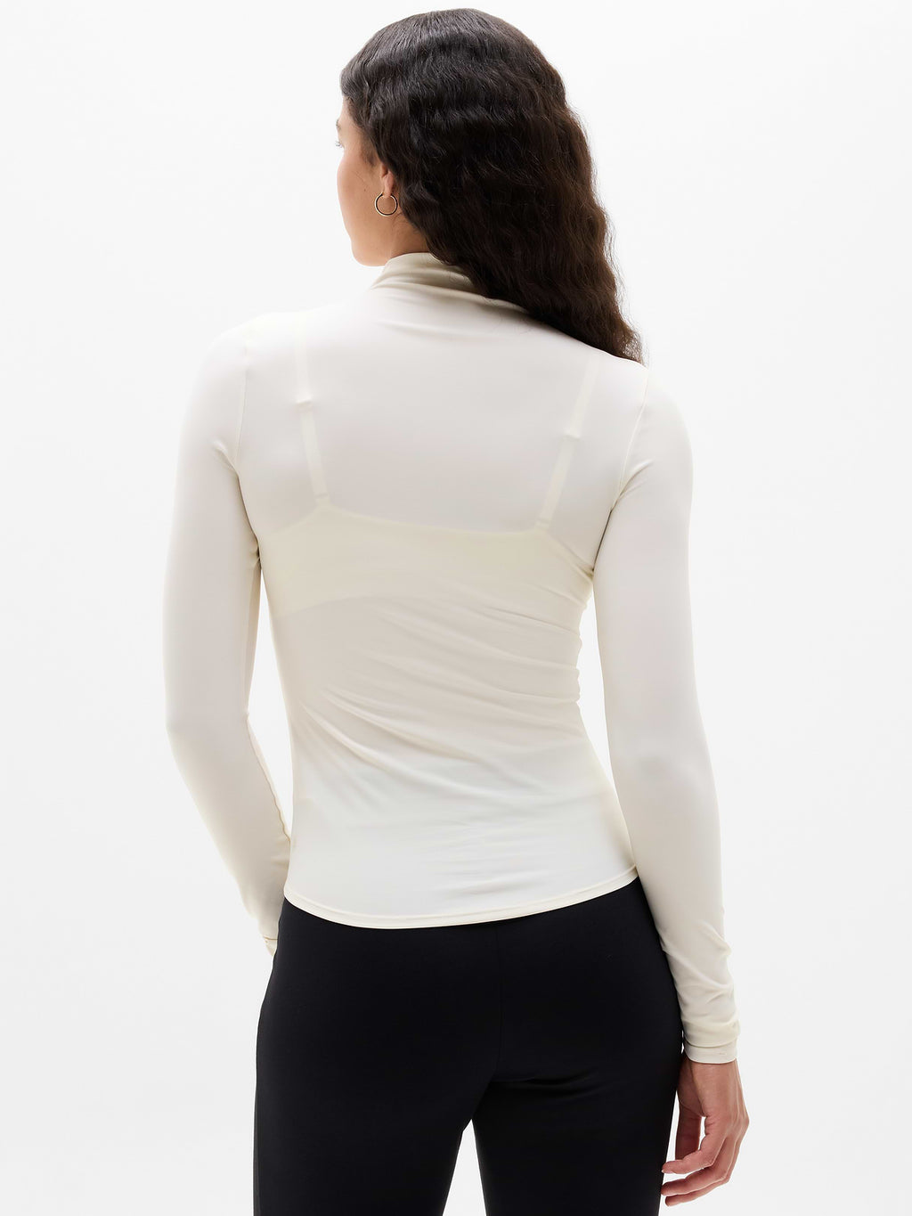 BodyMove Mock Neck Top - Bone