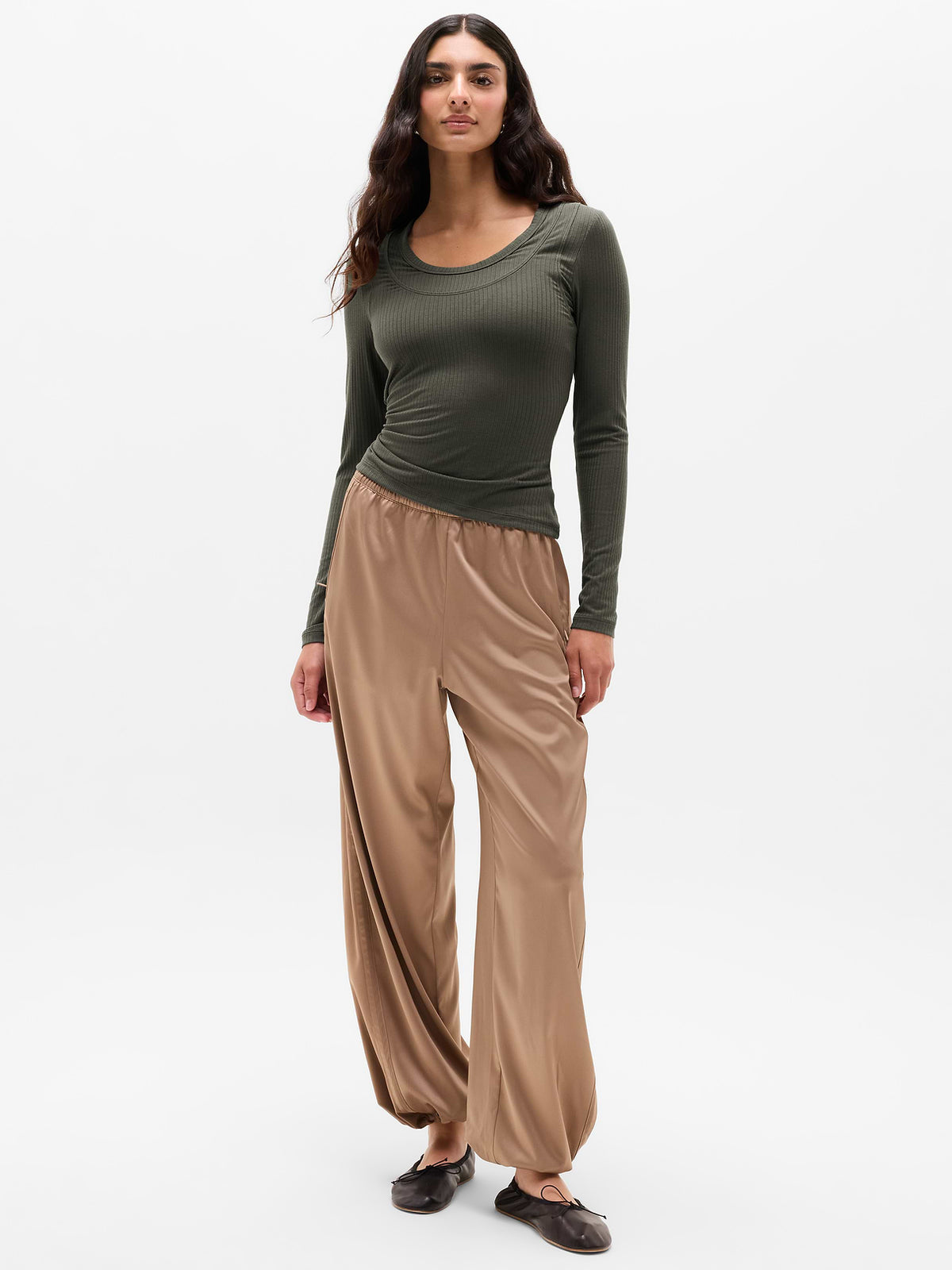 Perfect Rib Layered Top - Jungle