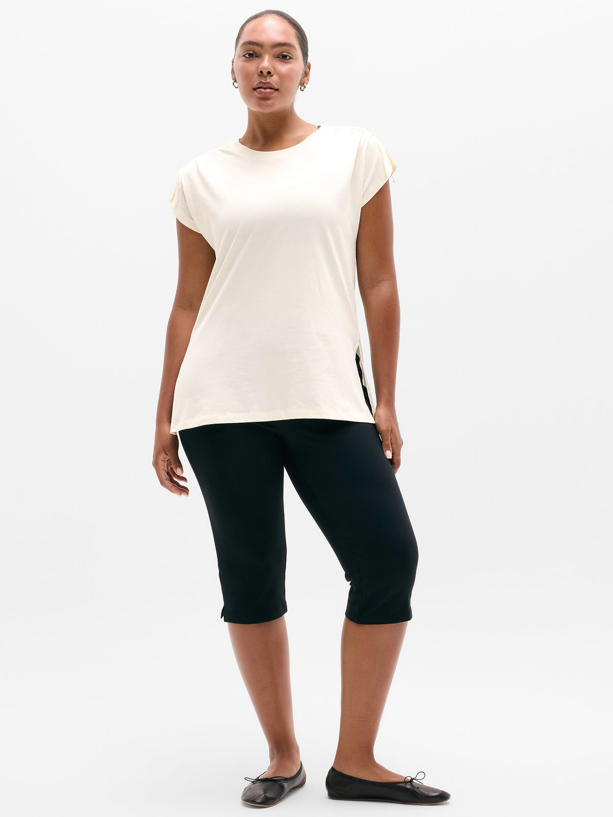 Favorite Cotton Cinched Tee - Pearl