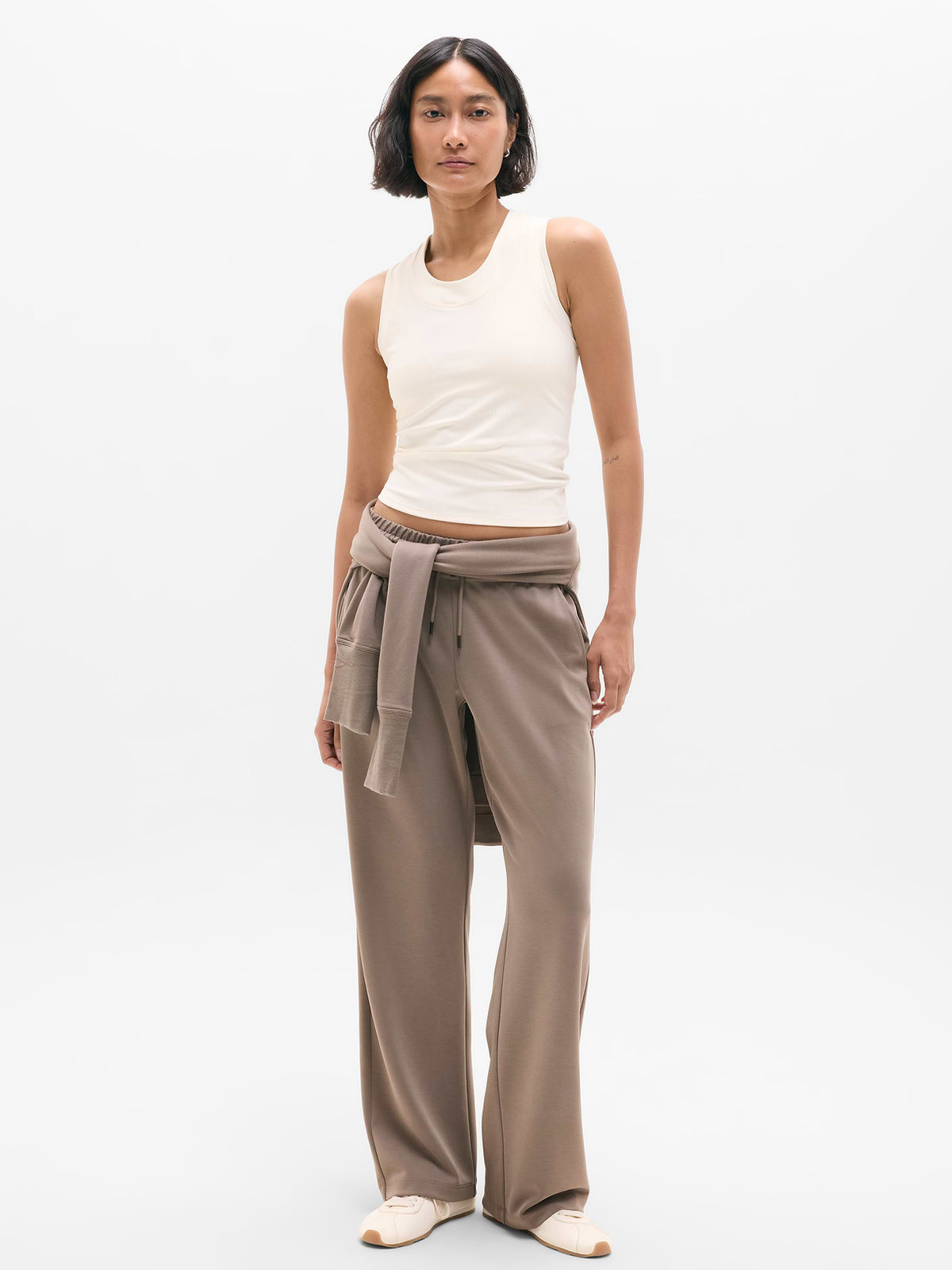 Seasoft Mid Rise Straight Pant - Umber