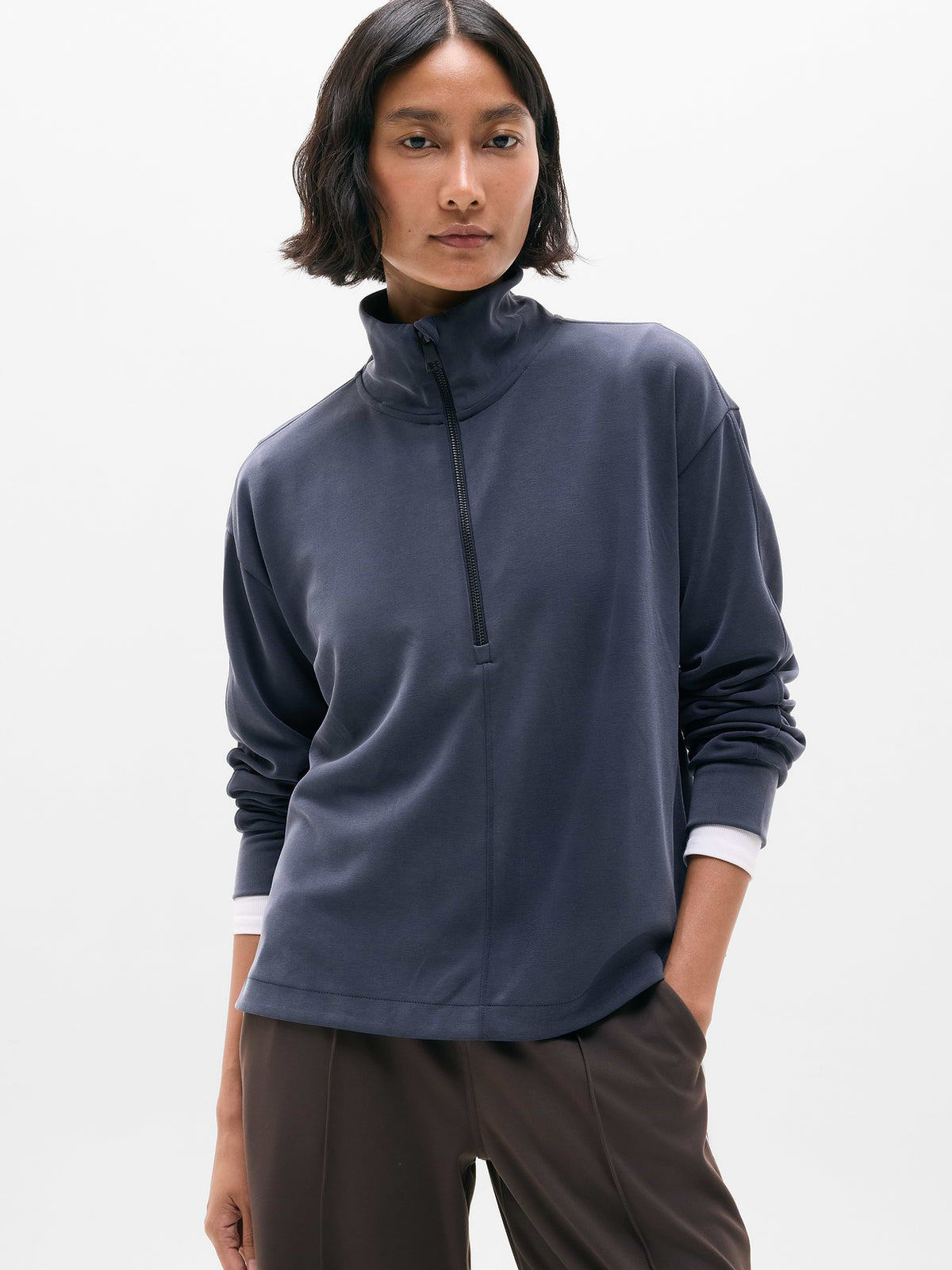 Seasoft Classic 1/4 Zip Sweatshirt - Navy