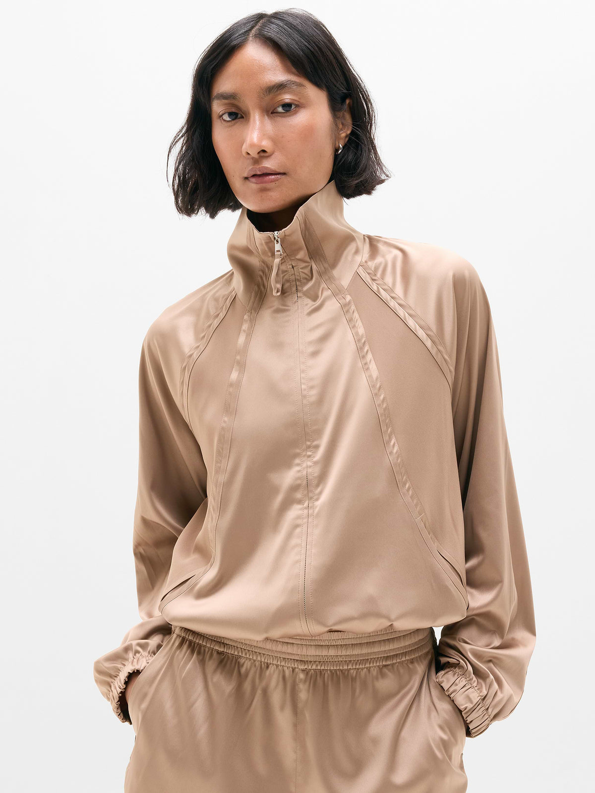 Featherweight Satin Jacket - Savanna