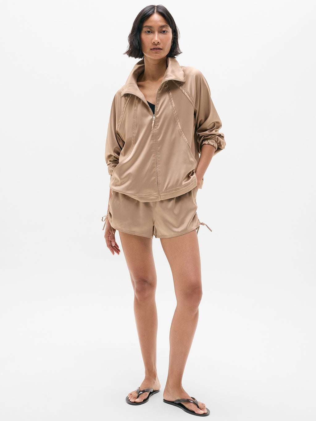 Featherweight Satin Jacket - Savanna