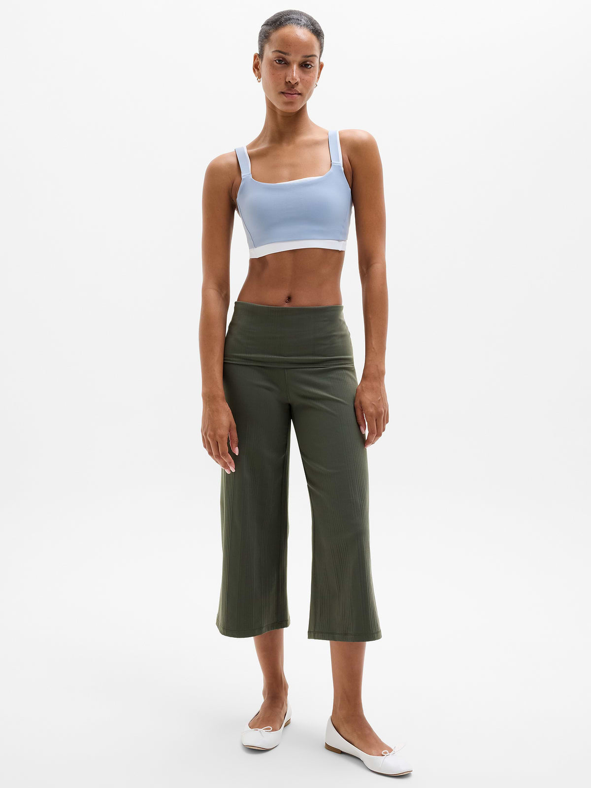 Eternity Rib Crop Wide Leg - Jungle