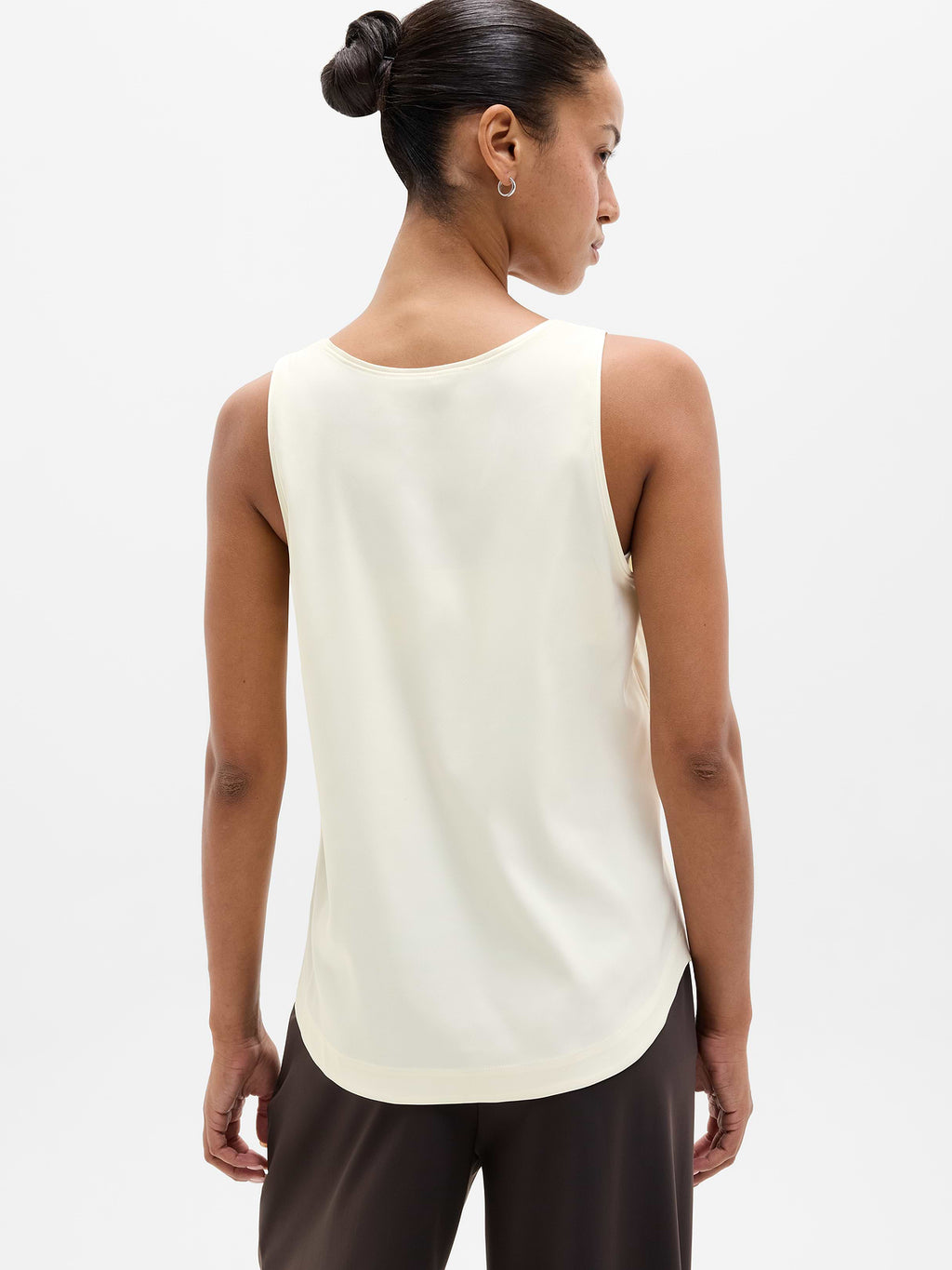 Featherweight Satin Tank - Pearl