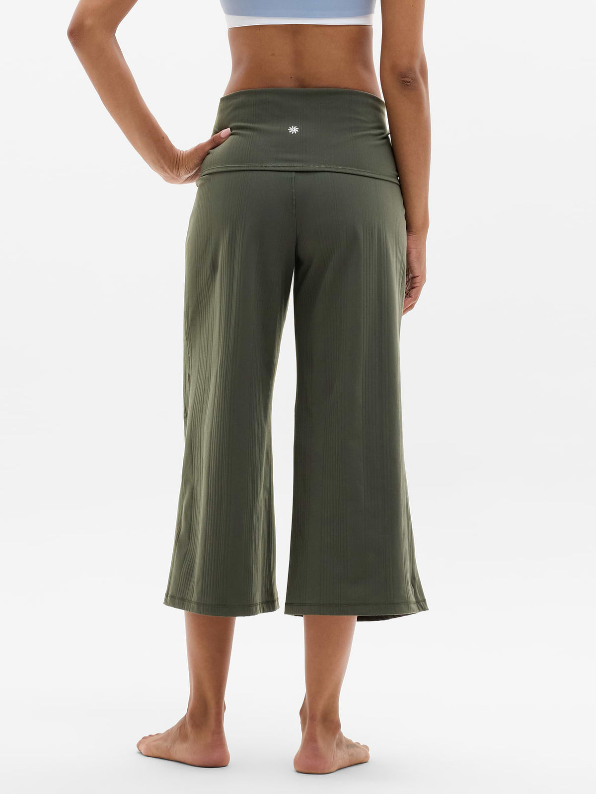 Eternity Rib Crop Wide Leg - Jungle