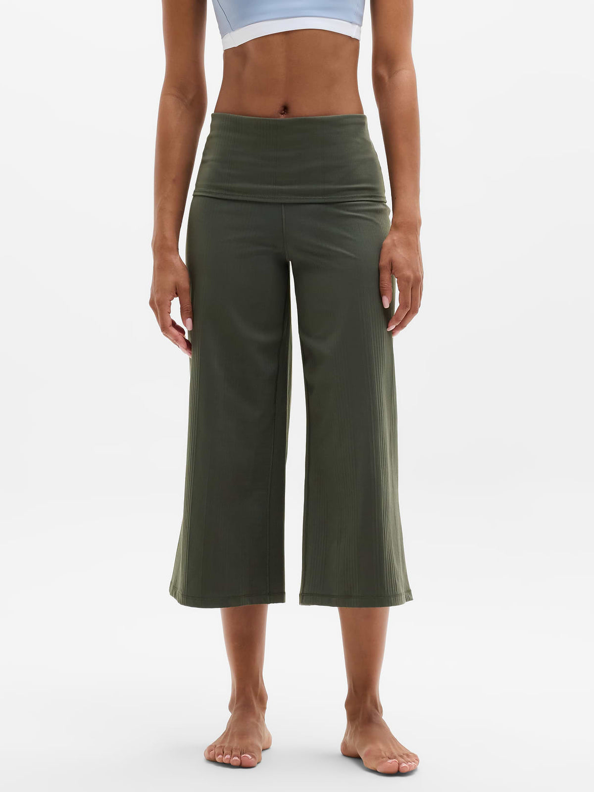 Eternity Rib Crop Wide Leg - Jungle