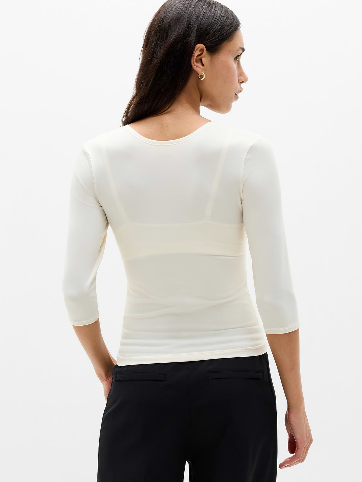 Bodymove Scoop Midi Sleeve Tee - Bone