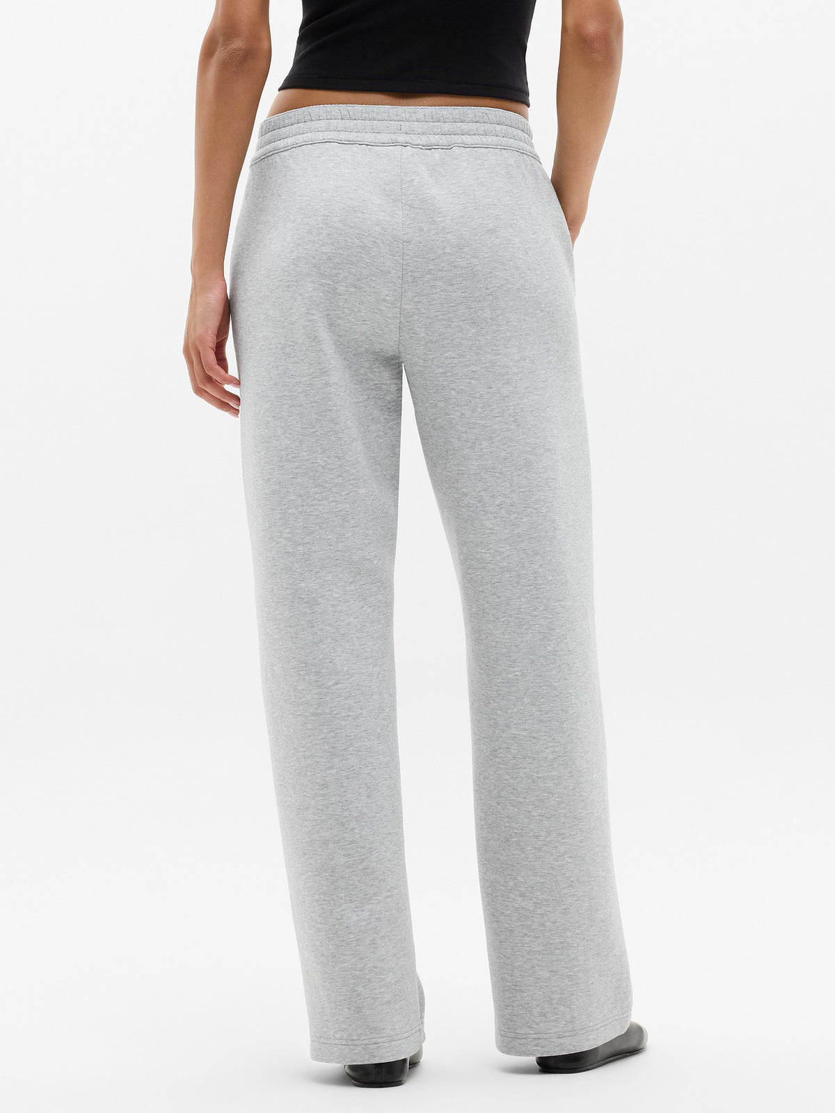 Form Knit Mid Rise Straight Pant - Grey Heather