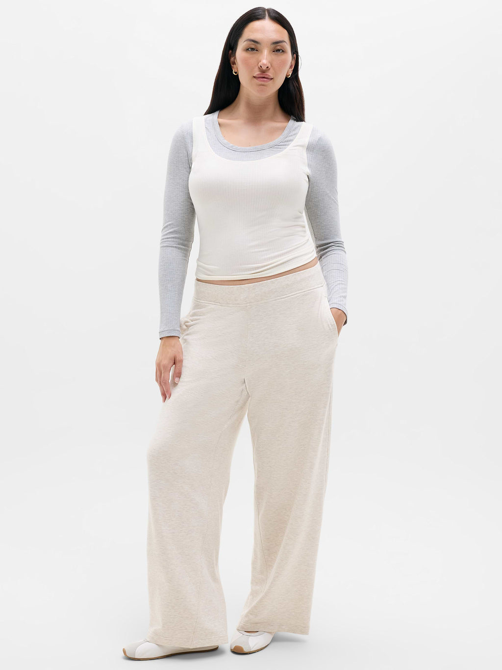 Coaster Luxe Straight Leg Pant - Sandstone Heather