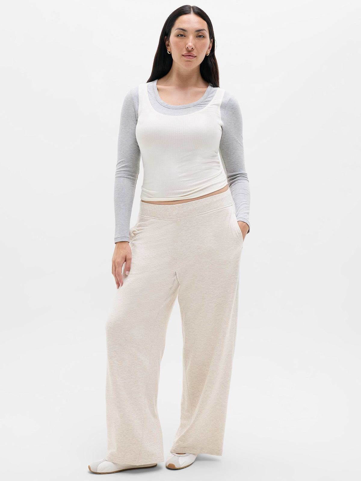 Coaster Luxe Straight Leg Pant - Sandstone Heather