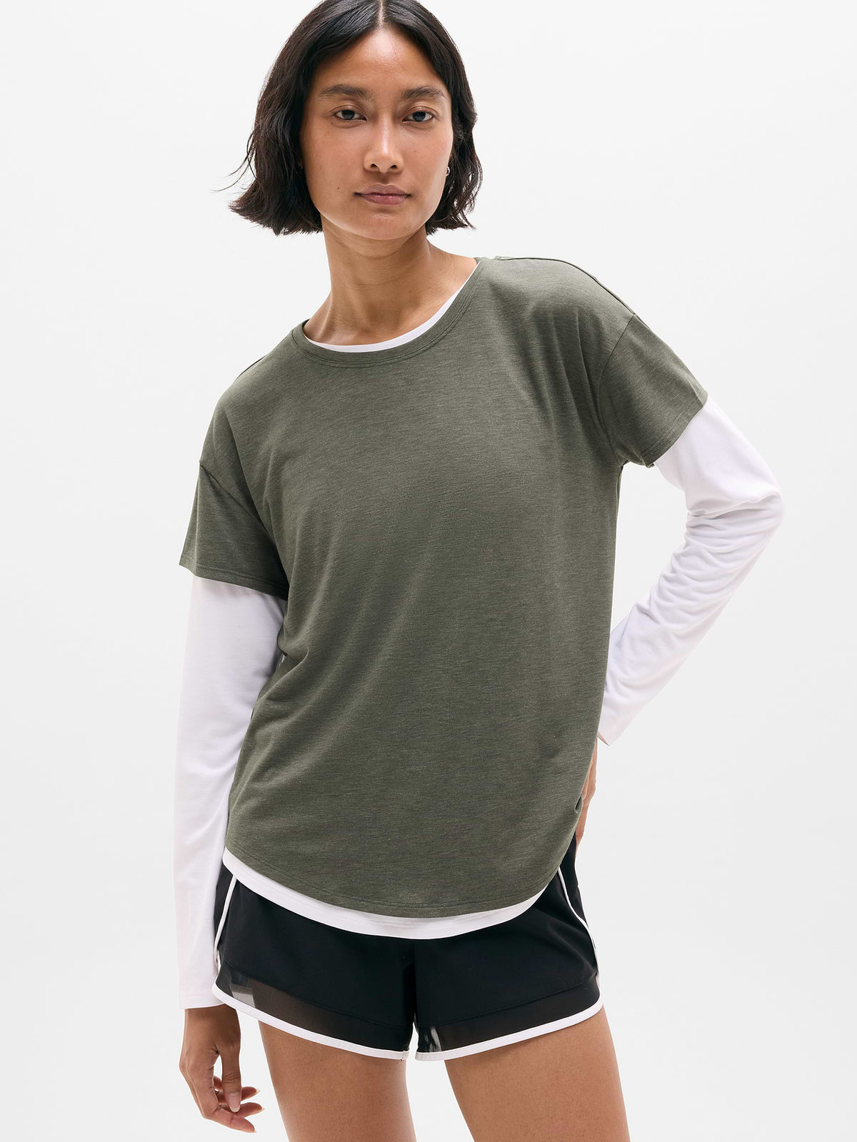 Move With Ease Tee - Jungle Heather