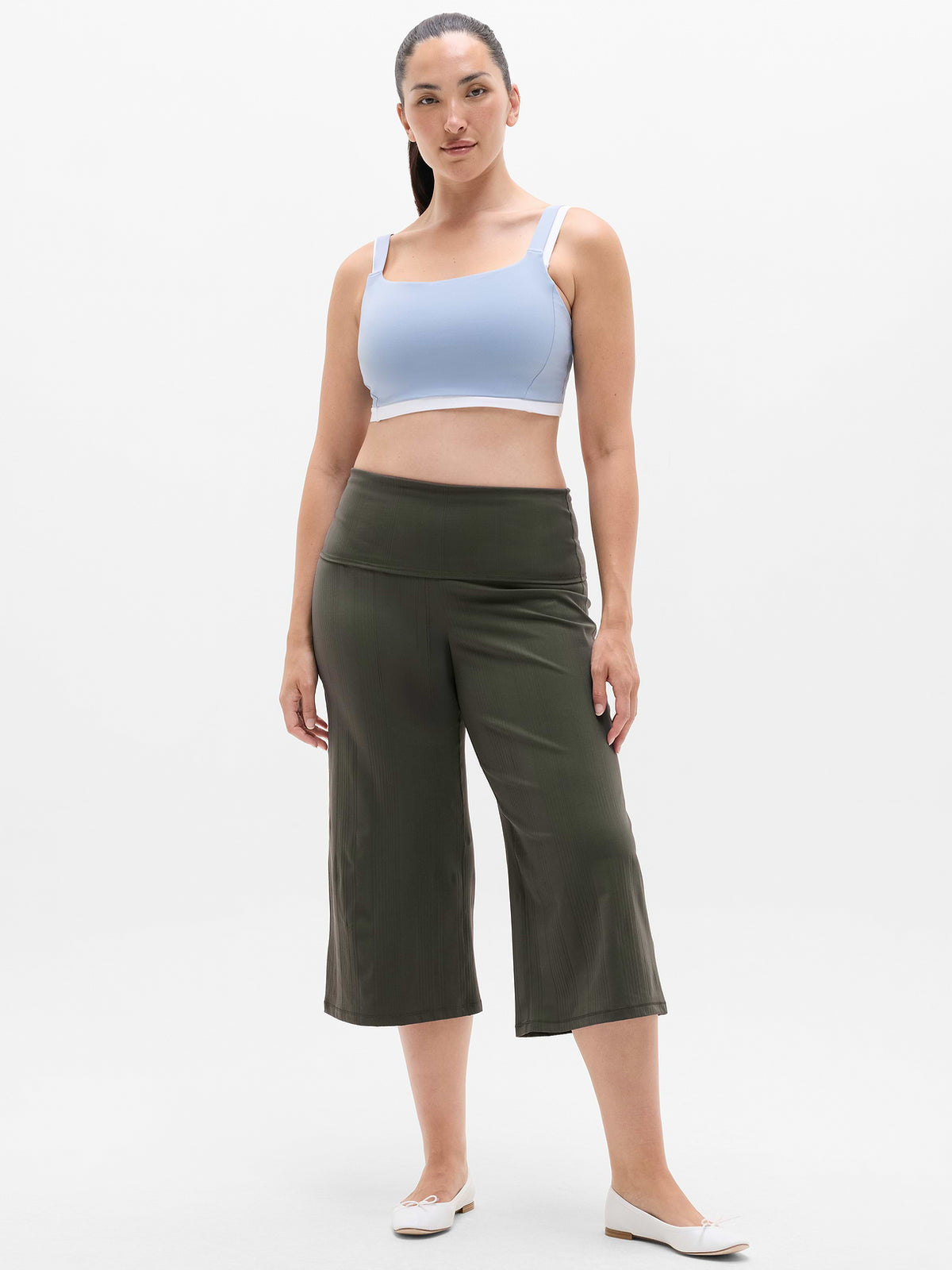 Eternity Rib Crop Wide Leg - Jungle