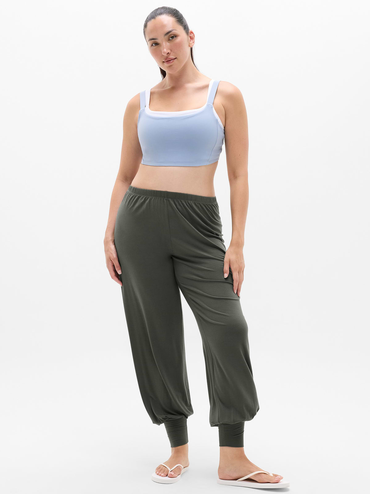 Dream Drape Mid Rise Pant - Jungle