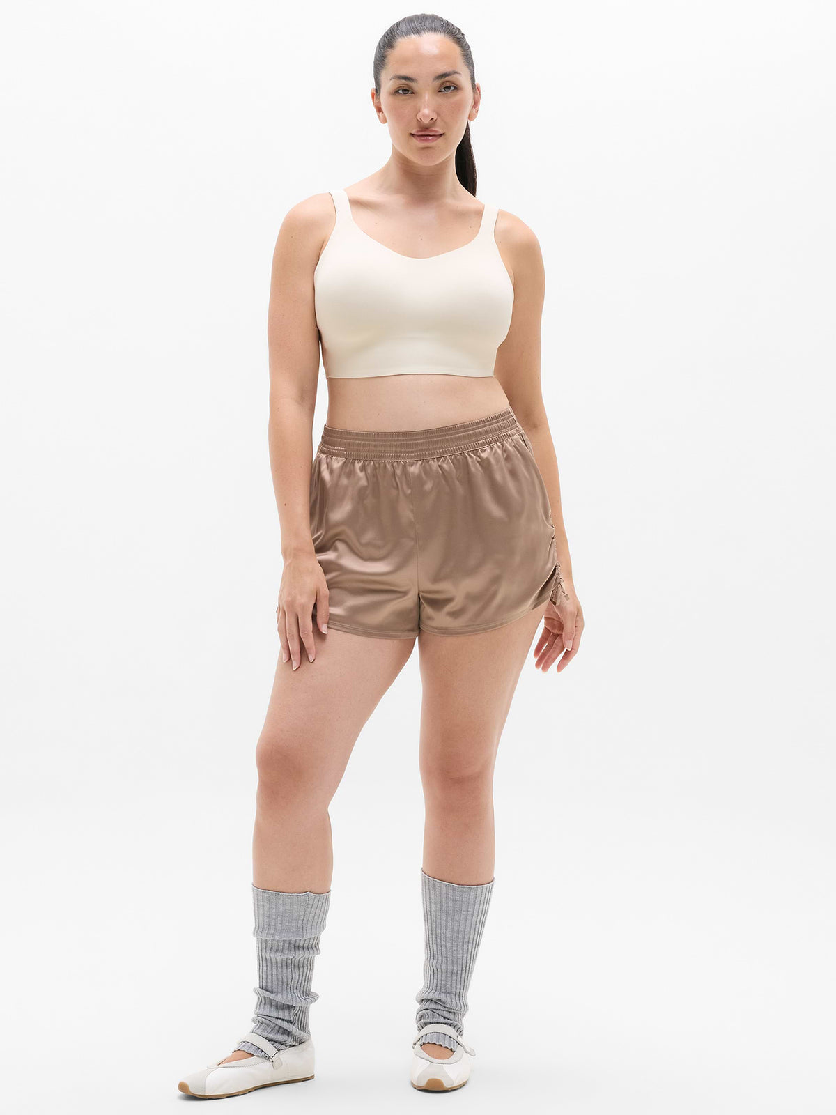 Perfect Form Strappy Longline Bra A-C - Pearl