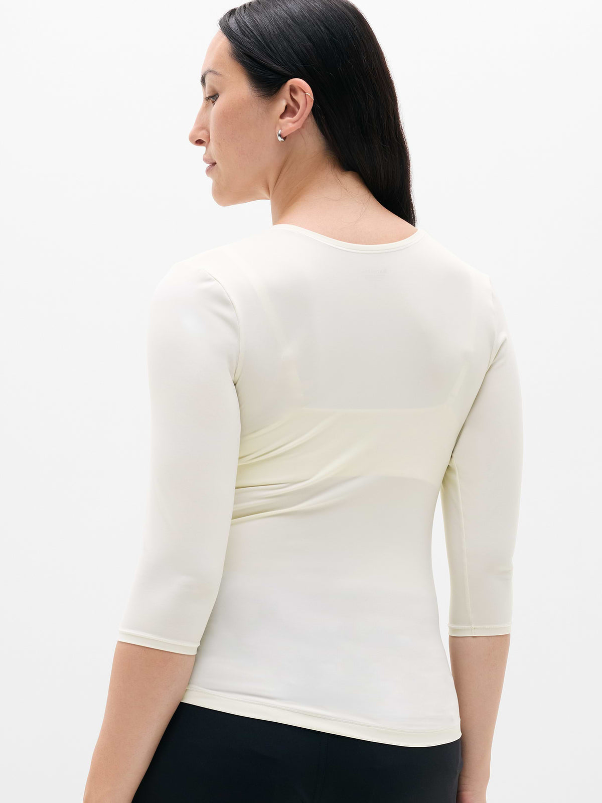 Bodymove Scoop Midi Sleeve Tee - Bone