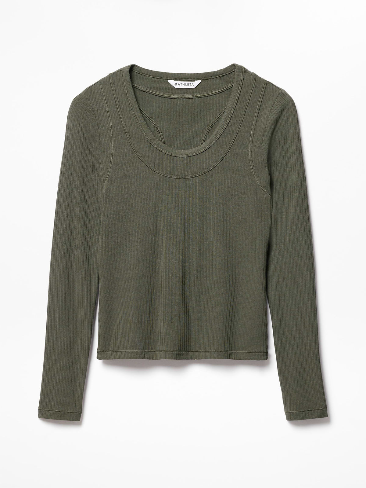 Perfect Rib Layered Top - Jungle
