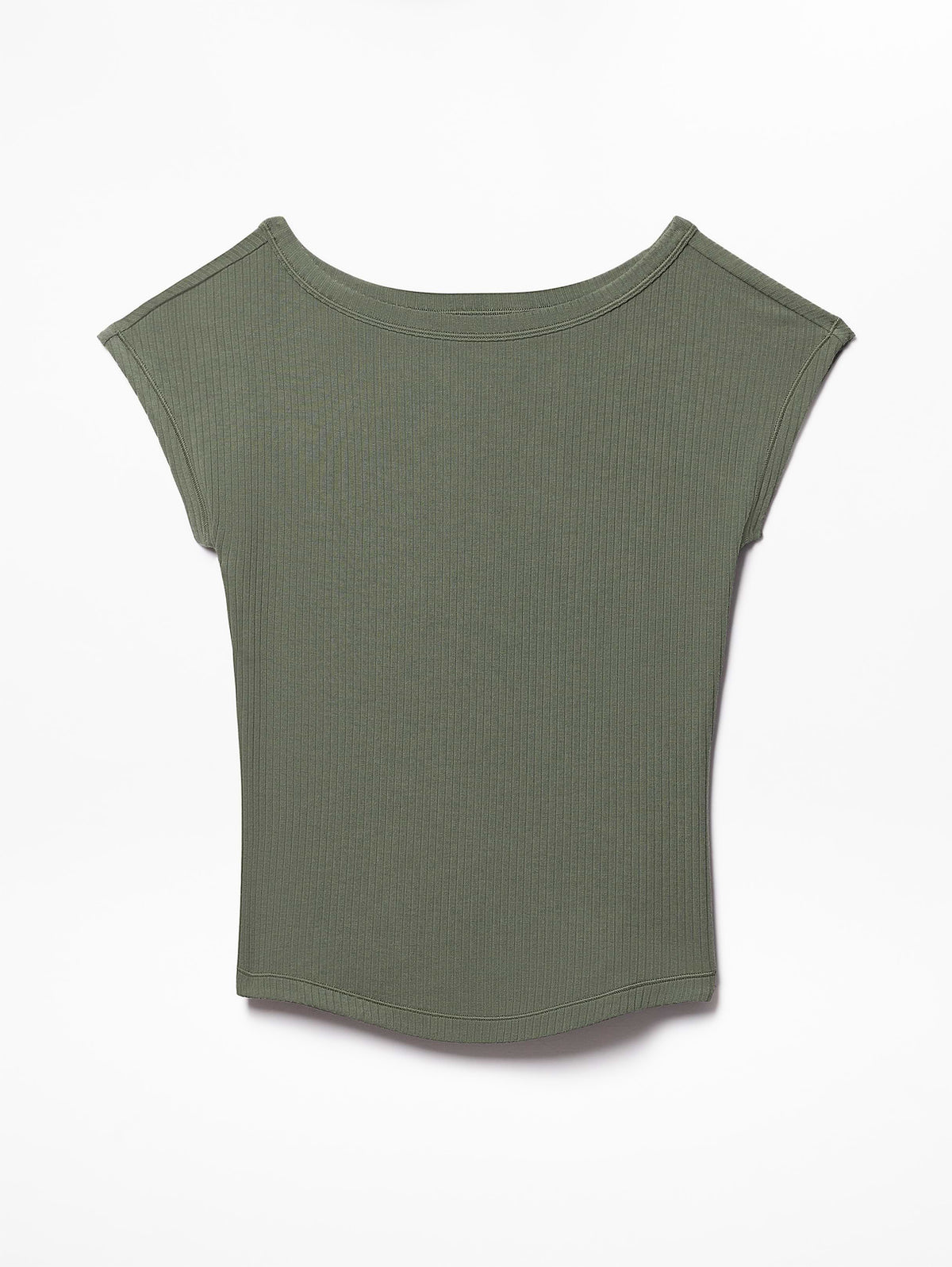 Perfect Rib Boatneck Tee - Jungle