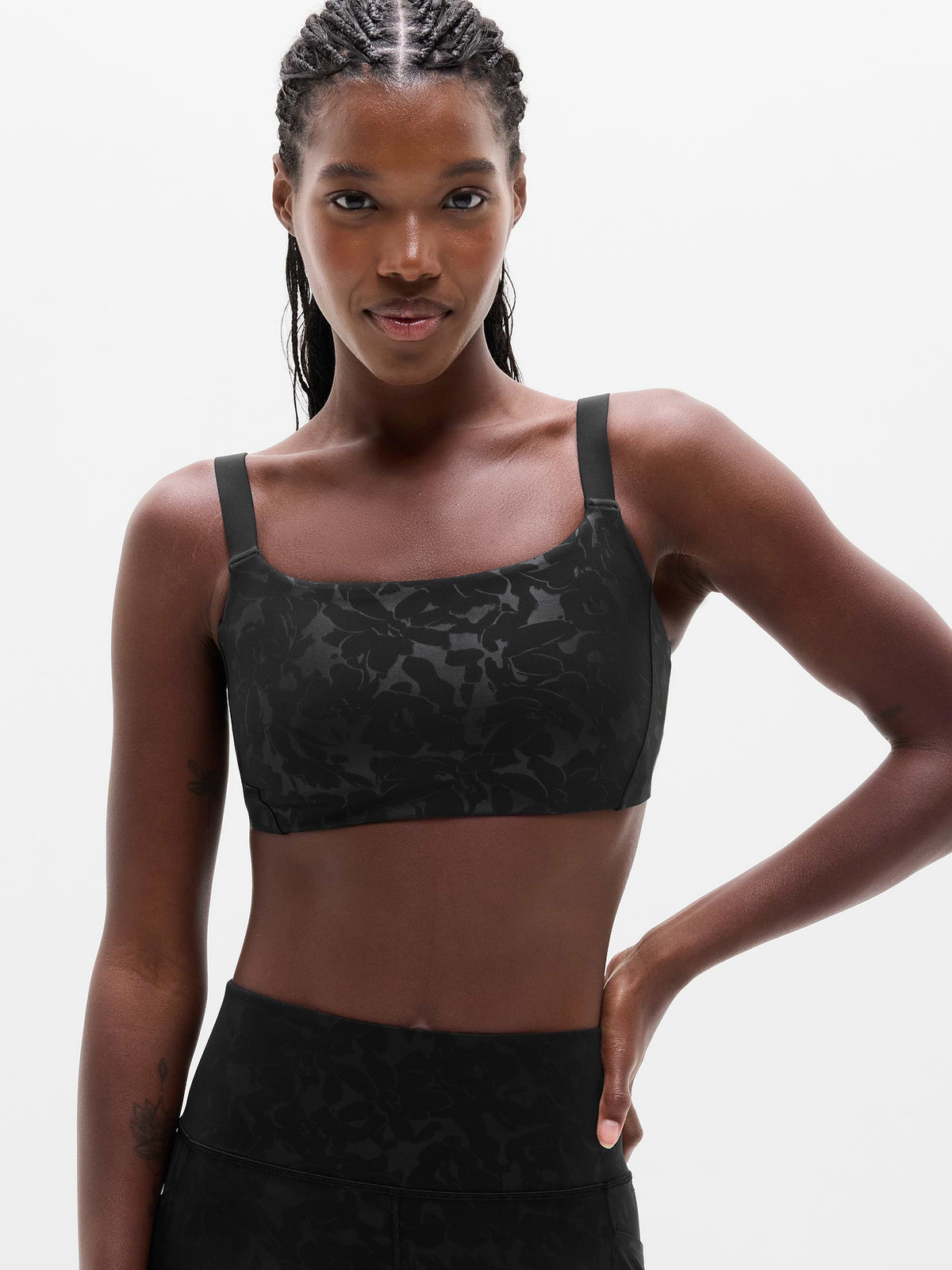 Reform Adjustable Sports Bra A-C - Esme Floral Black