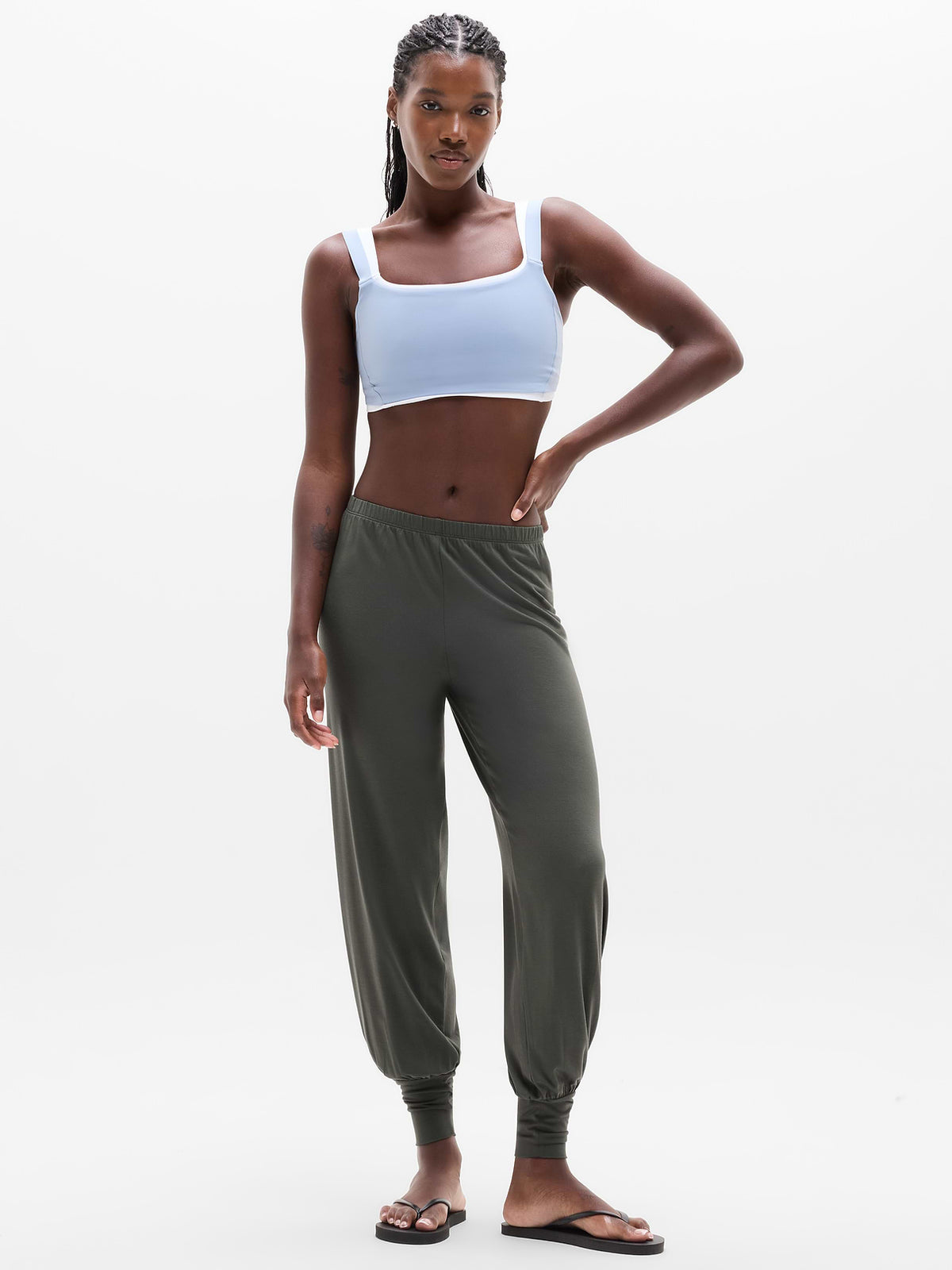 Dream Drape Mid Rise Pant - Jungle