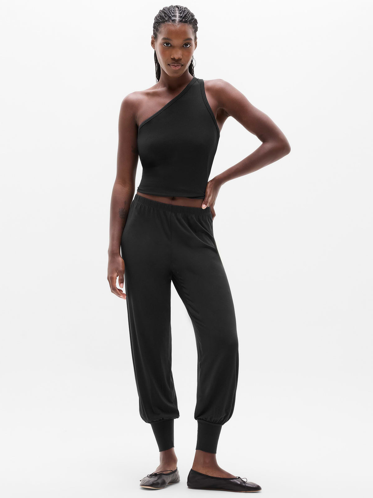 Dream Drape Mid Rise Pant - Black