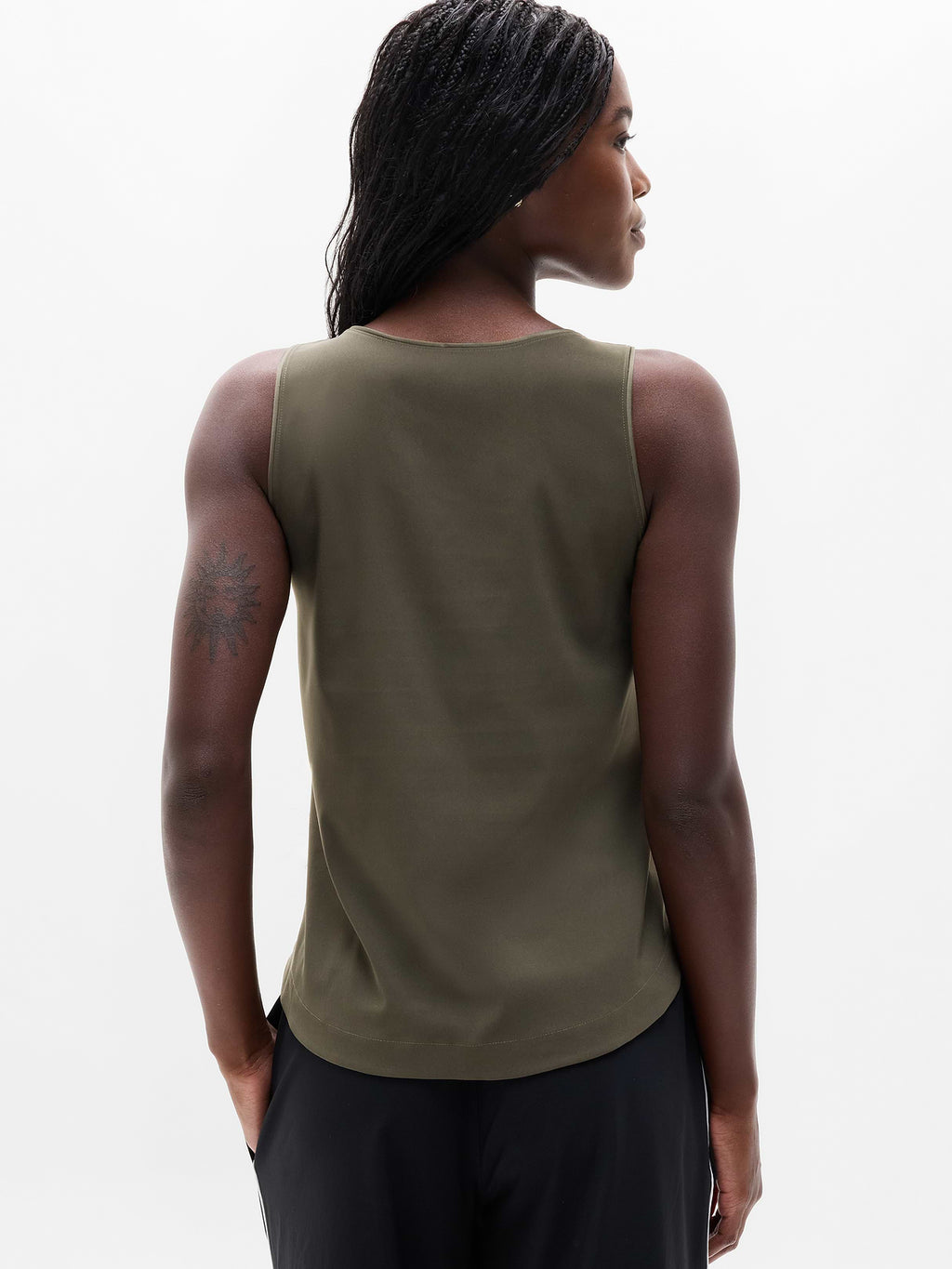Featherweight Satin Tank - Jungle