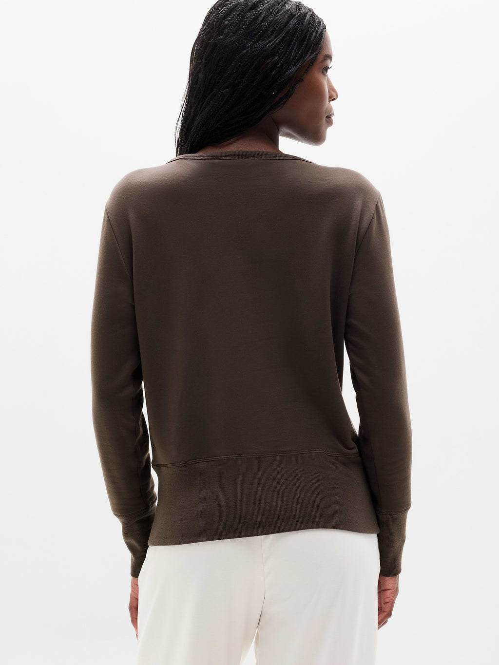 Coaster Luxe V-Neck Sweatshirt - Truffle