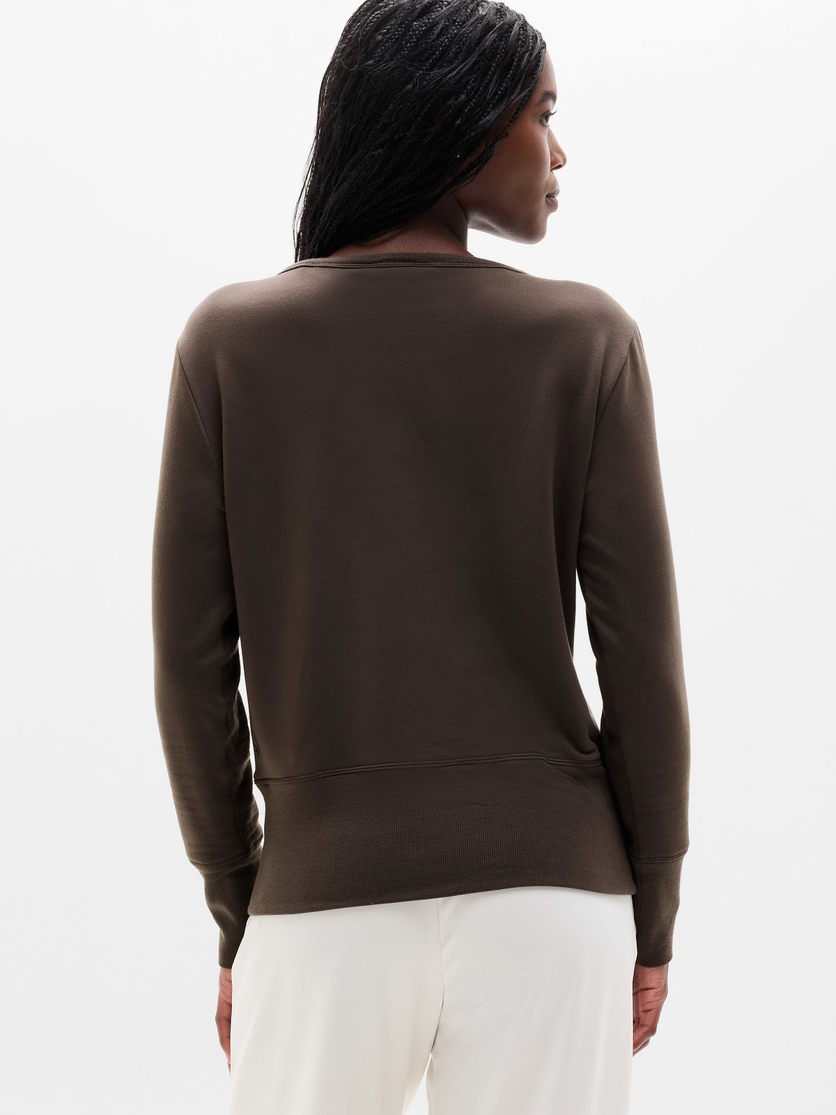 Coaster Luxe V-Neck Sweatshirt - Truffle